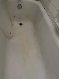Painted tub with mold