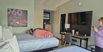 Double Queen room upstairs, beds were so comfy too!