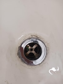 Human feces in the drain