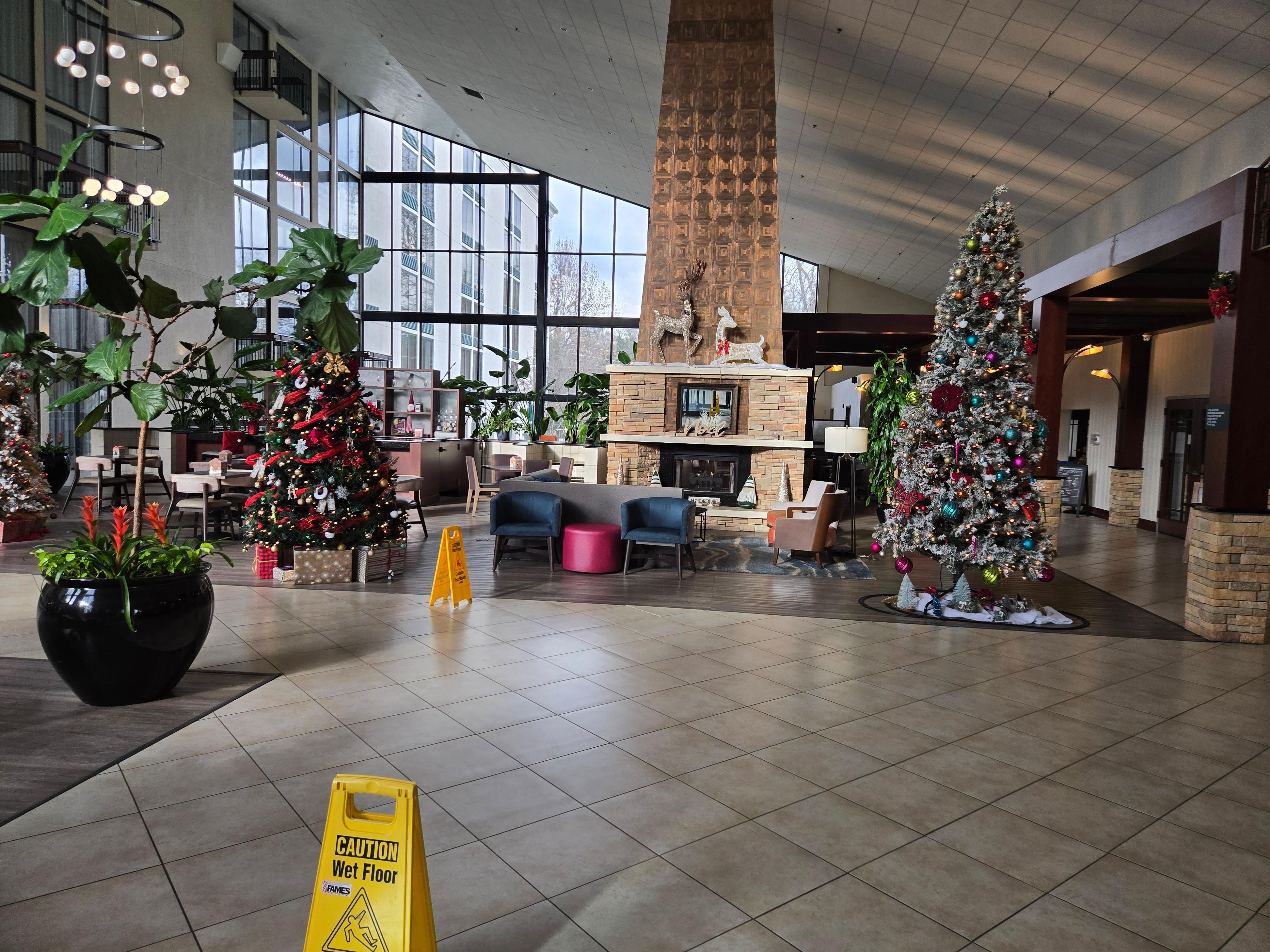 Lobby decorations so beautiful 