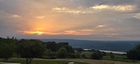 Sunrise over Keuka Lake from the deck