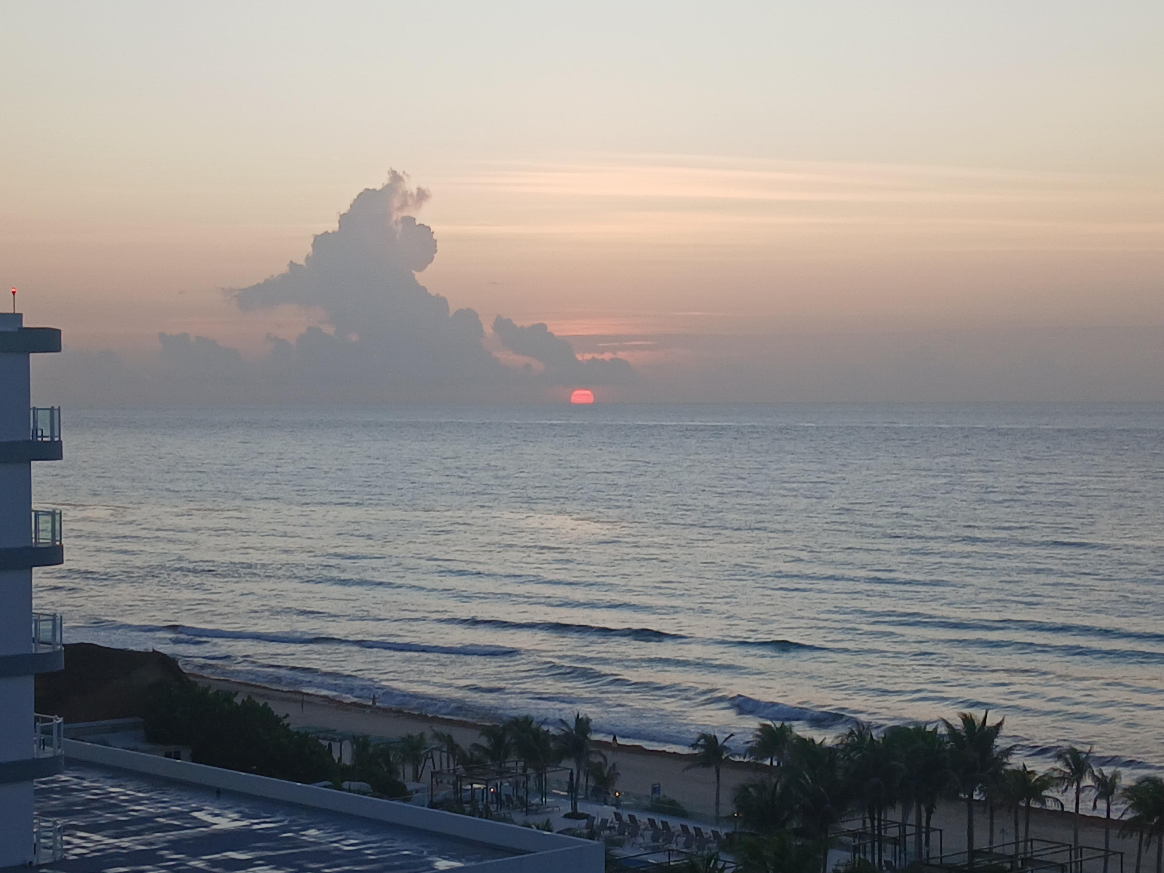 Sun rise from the balcony