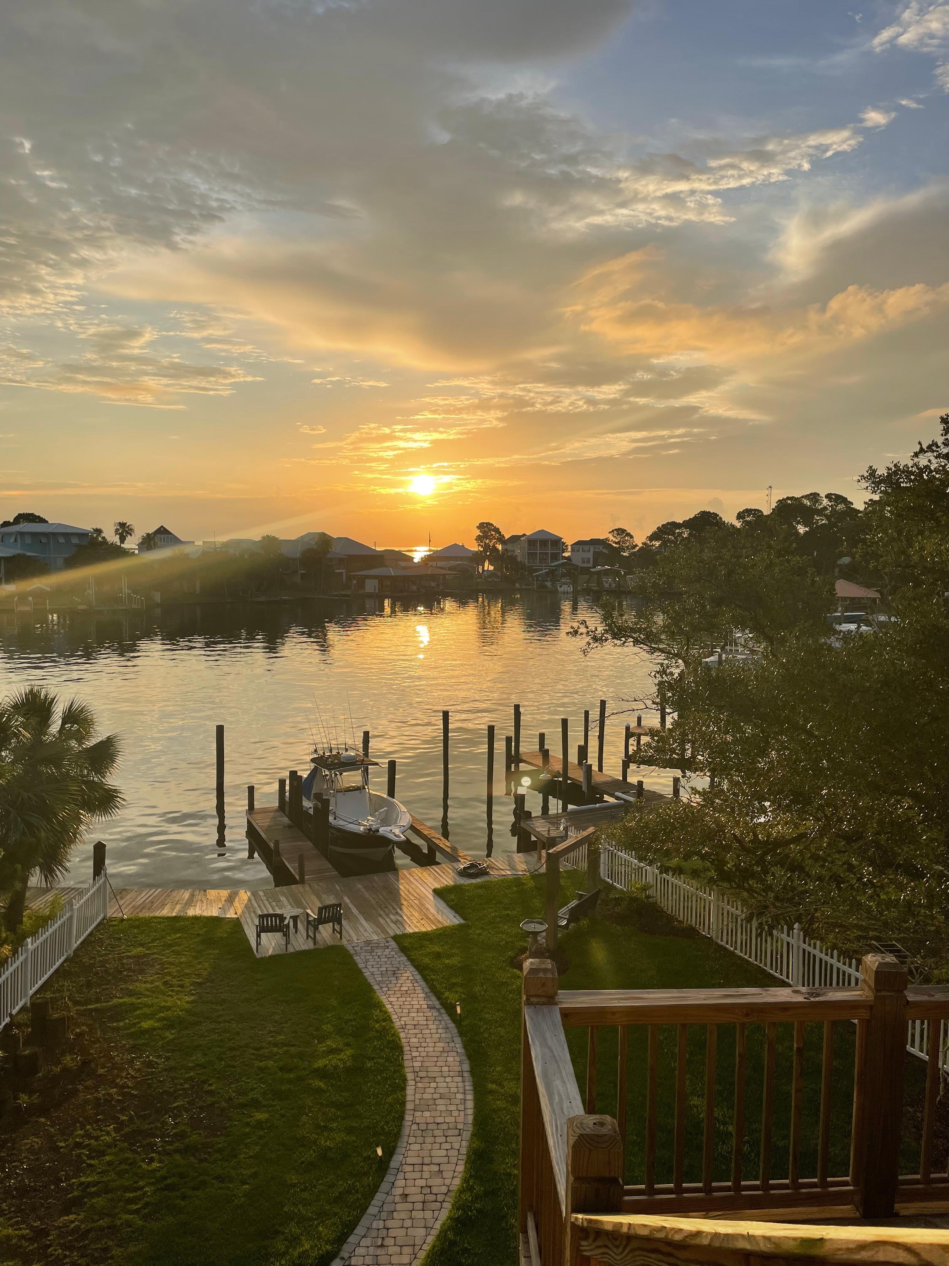 Sunrise from the back deck.