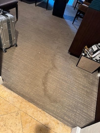 Stained carpet in our room