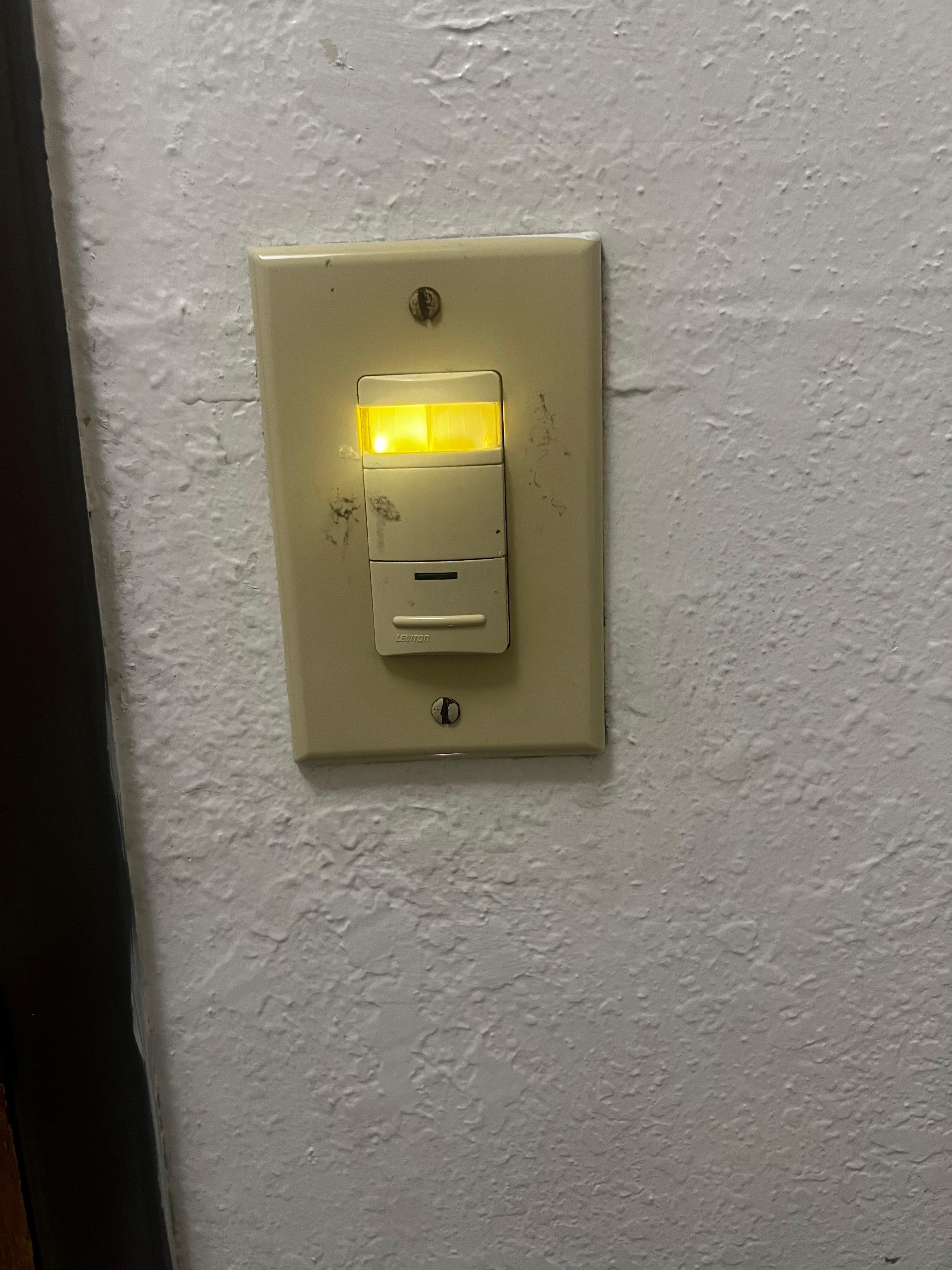 Dirty wall and switch