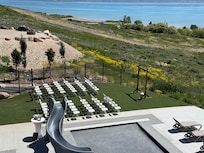 Wedding setup. Gorgeous backdrop to wedding ceremony.