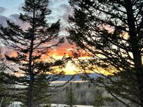 Sunset view from the porch.