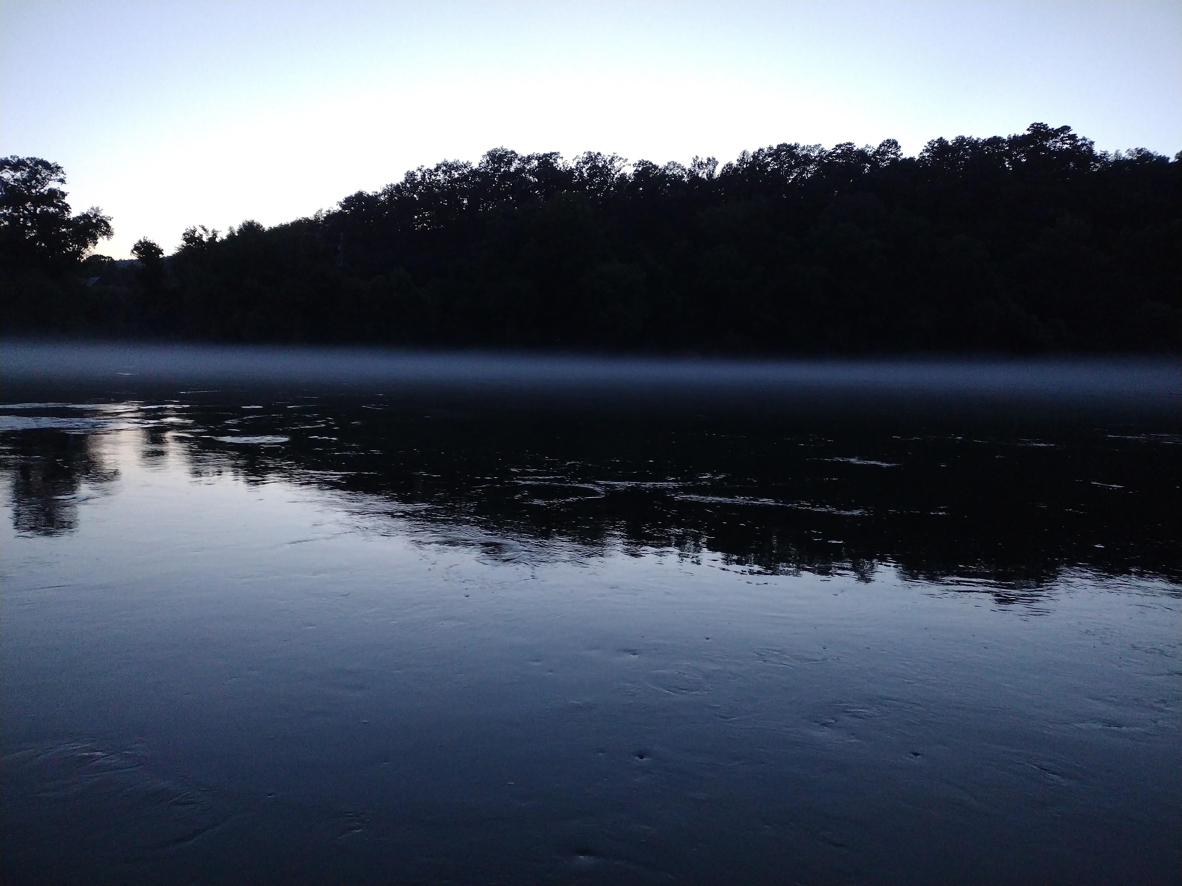 White river after sunset