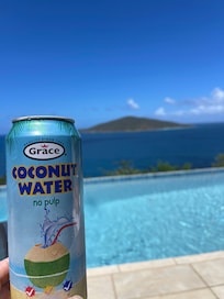 Enjoying the view from the pool