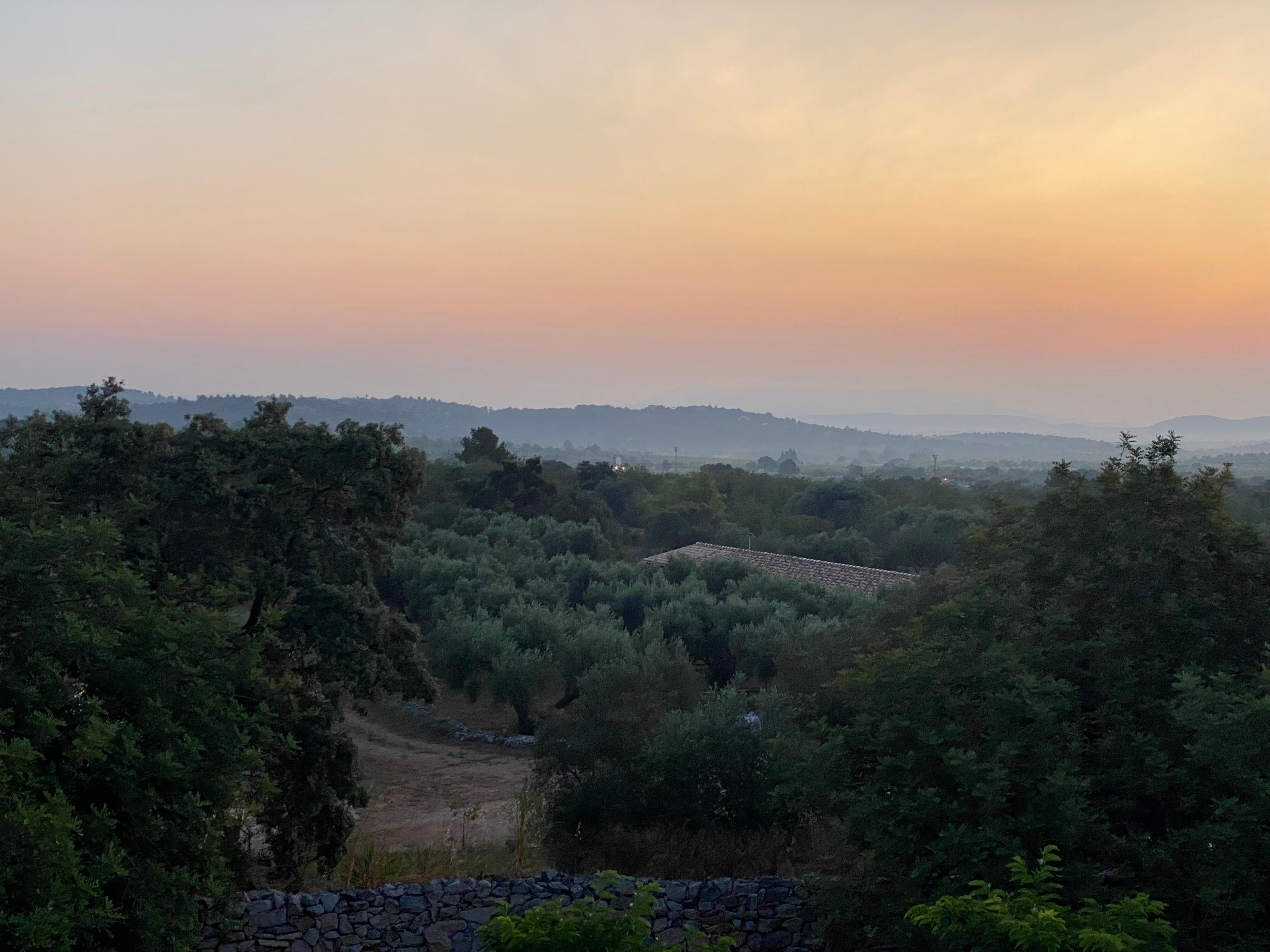 Lever de soleil depuis la terrasse 