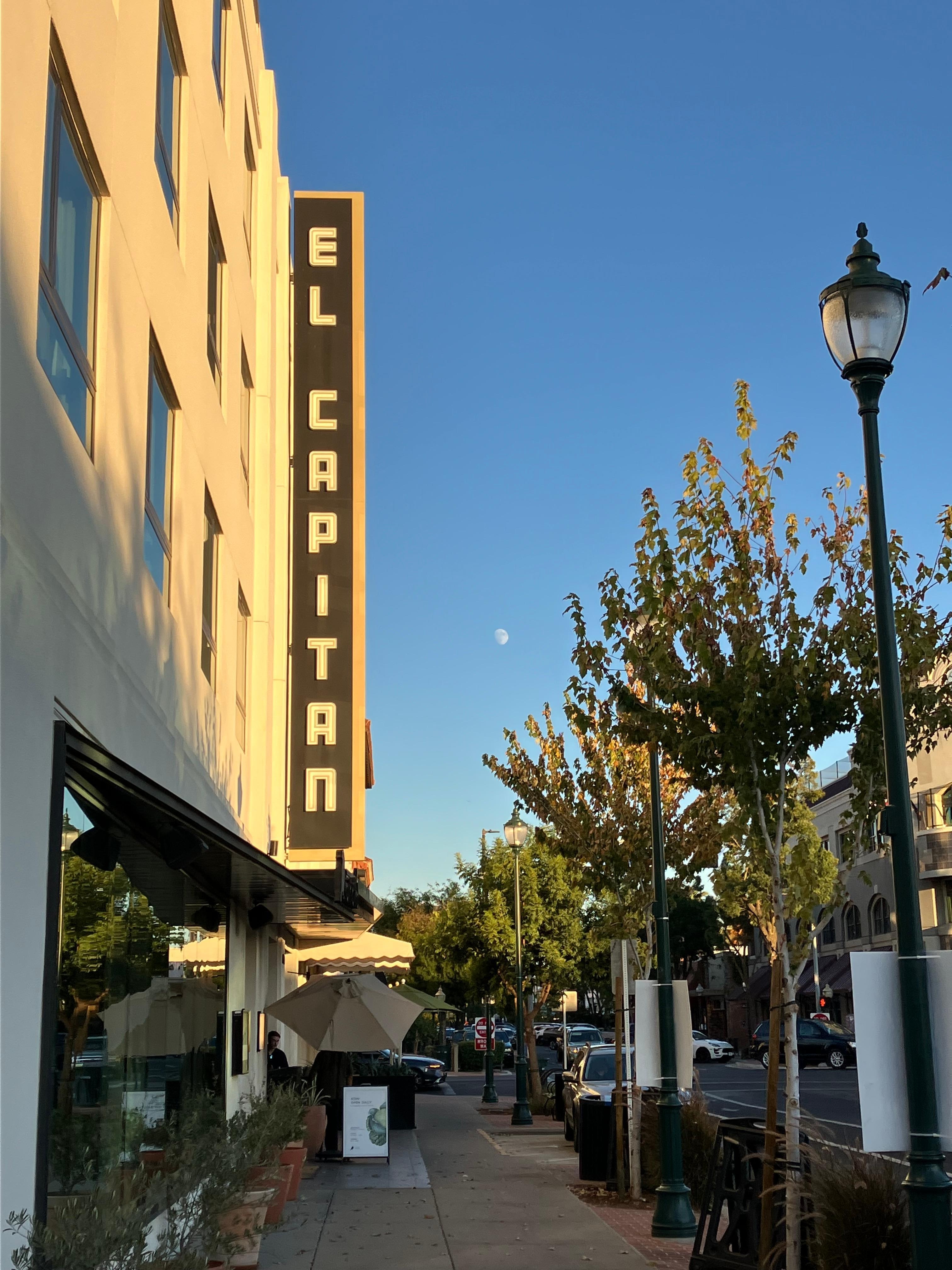 View from the wine bar outside seating area