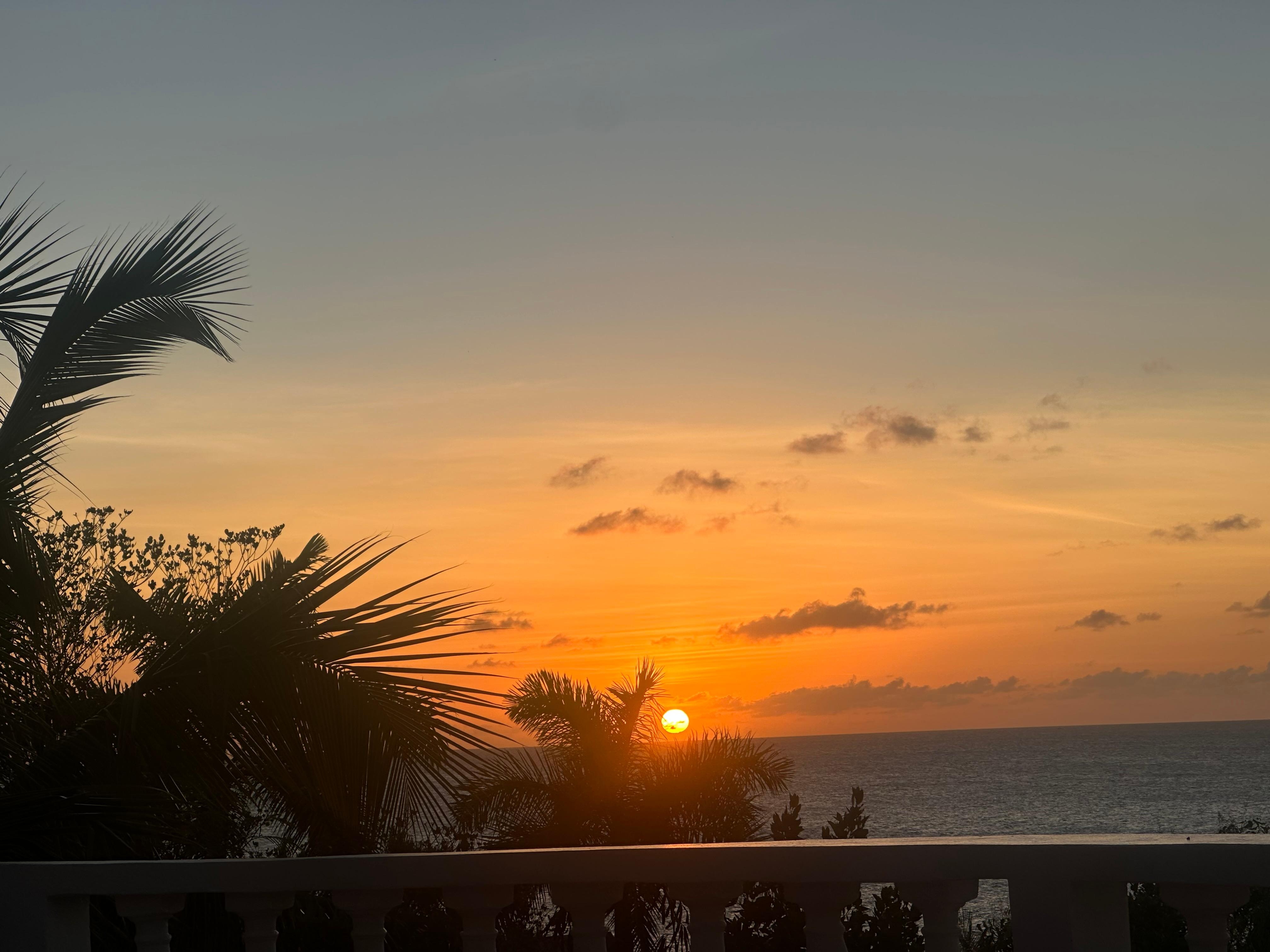 Sunset view from main house 
