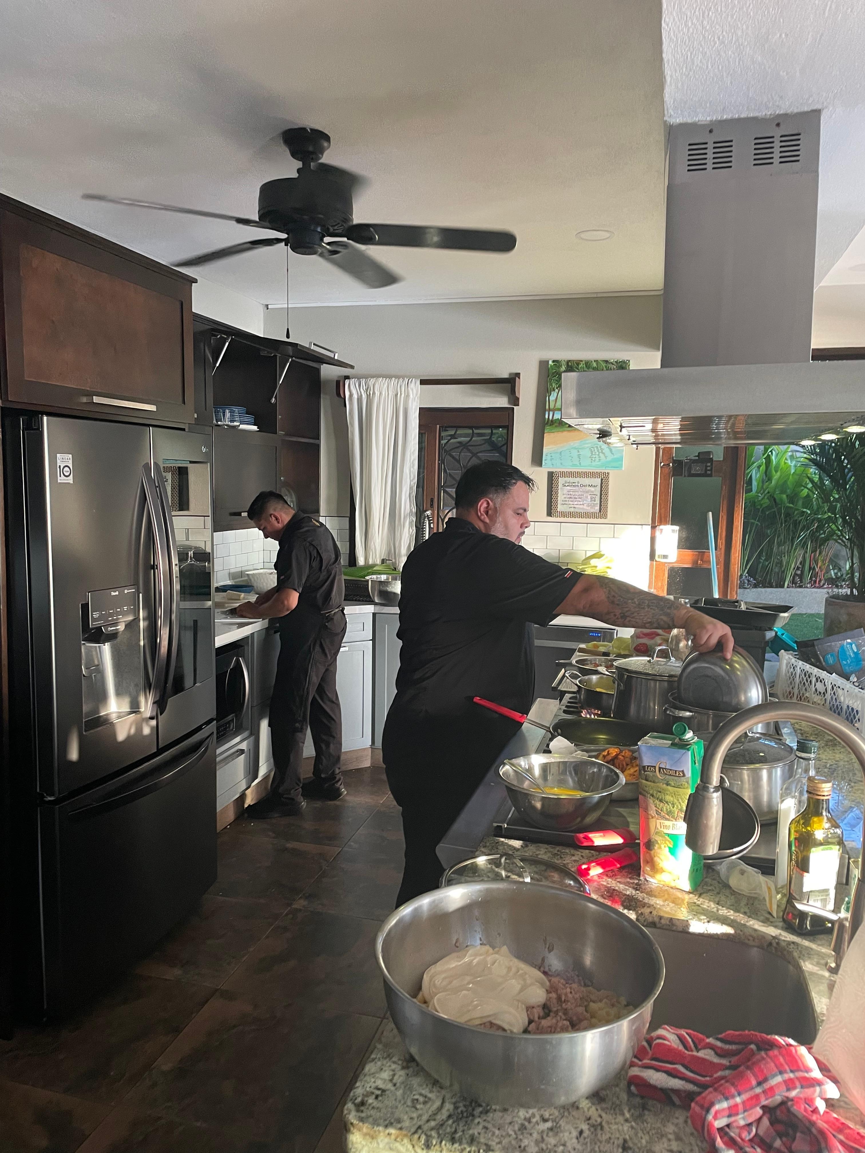 The Private Chef prepping our amazing meal!
