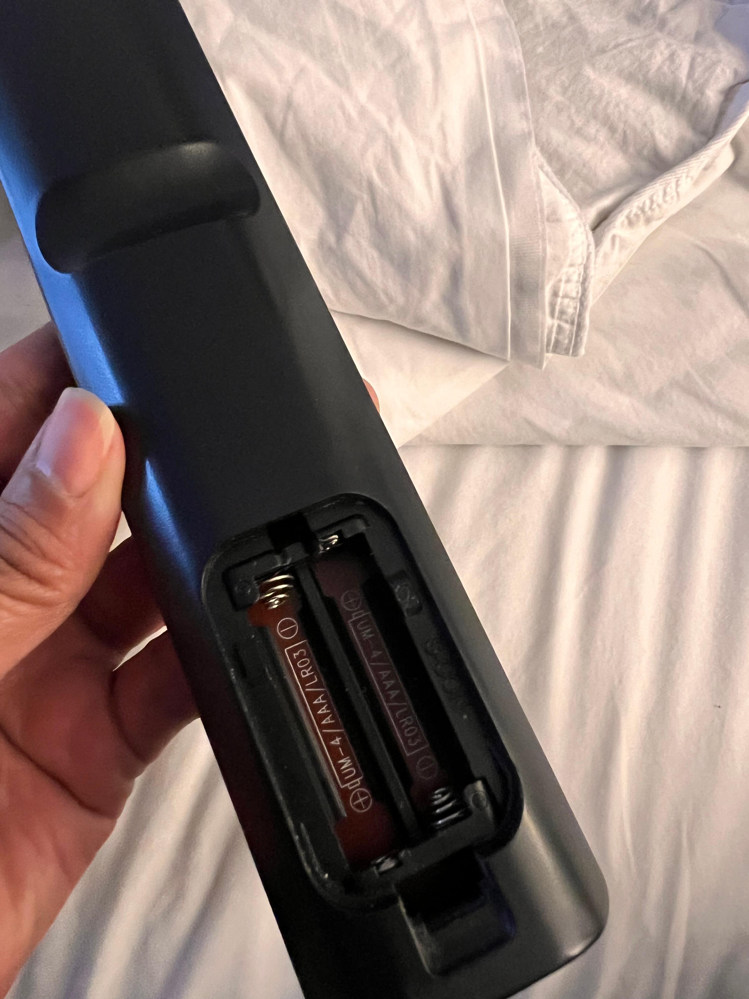 No batteries in TV remote. 