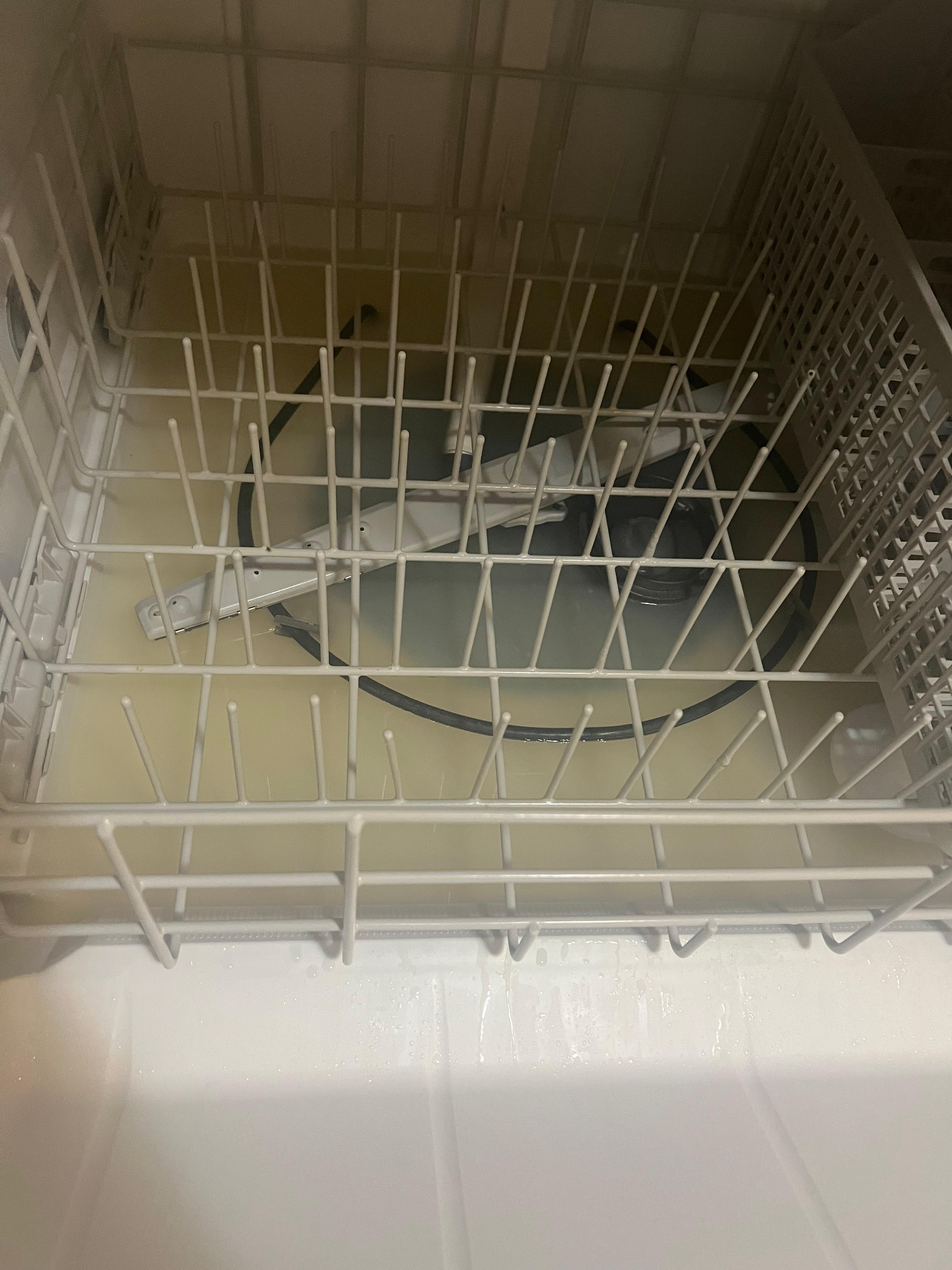 2 1/2 inches of disgusting dish washer waterthat smelled when you opened the door and they had no soap to use in the unit