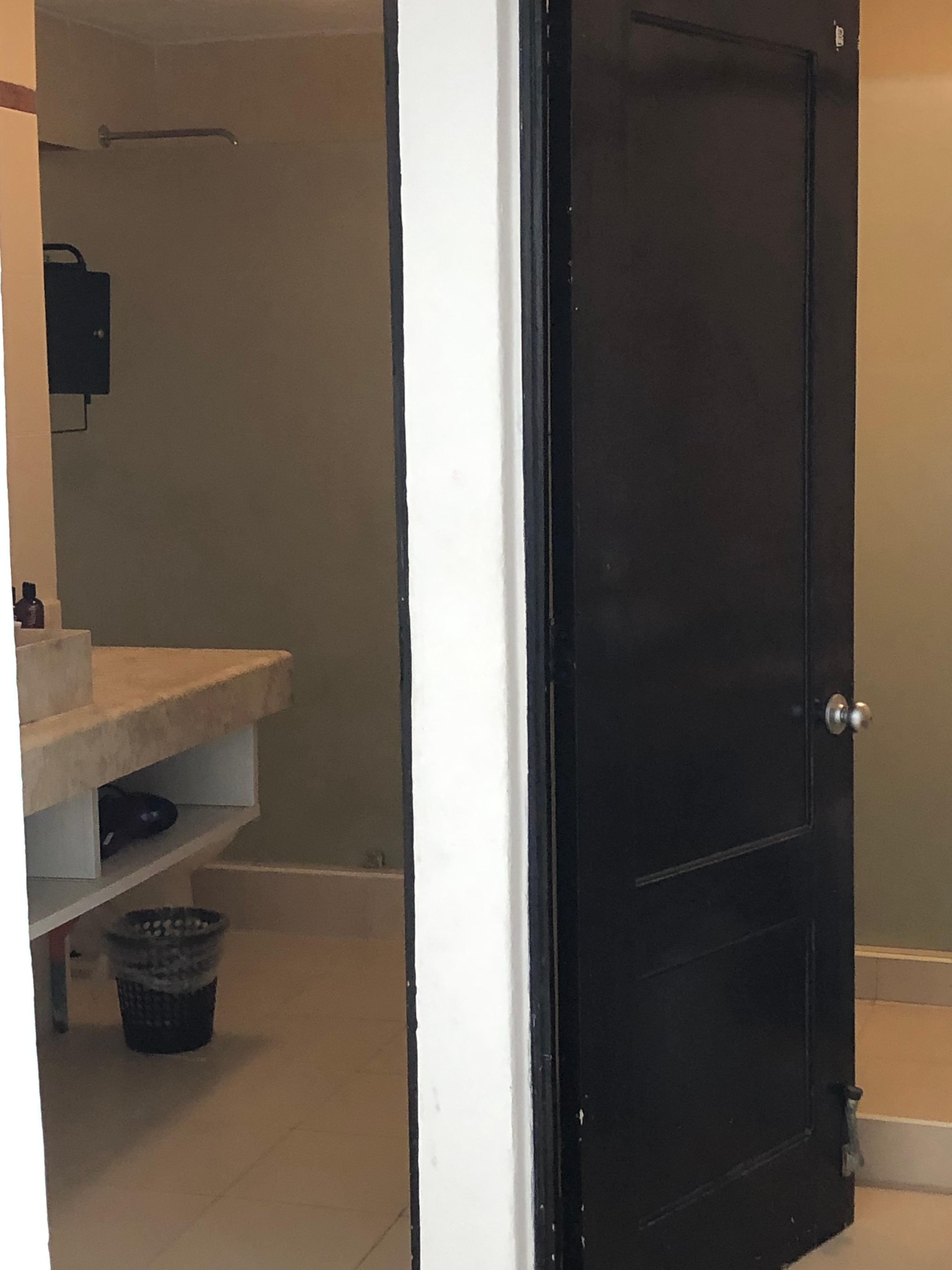 Doors are gross sticky.  Shower knob inside badly corroded 