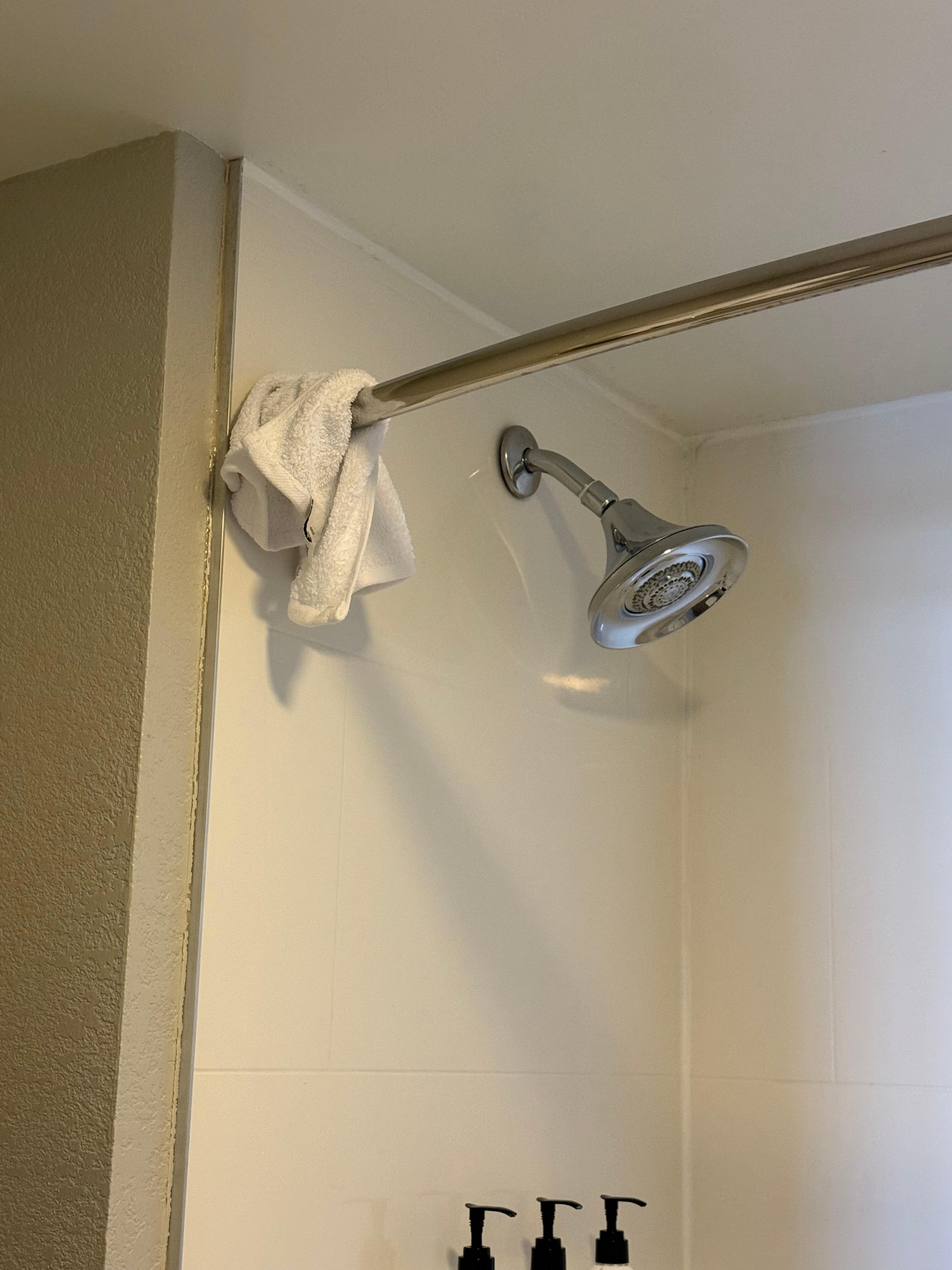 Dirty towels in the bathroom 