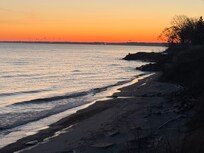 The sunrise shore line