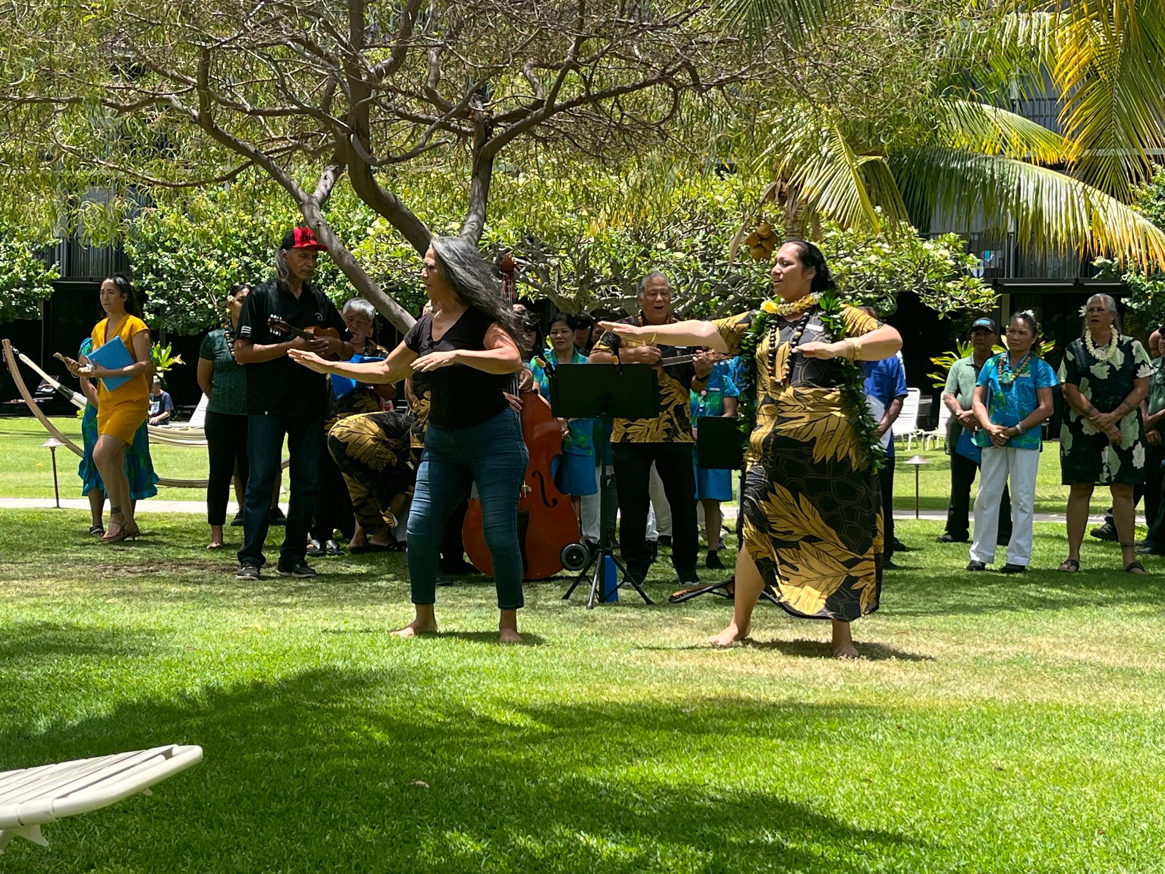 Song and dance performed by the wonderful people who worked at the Outrigger 