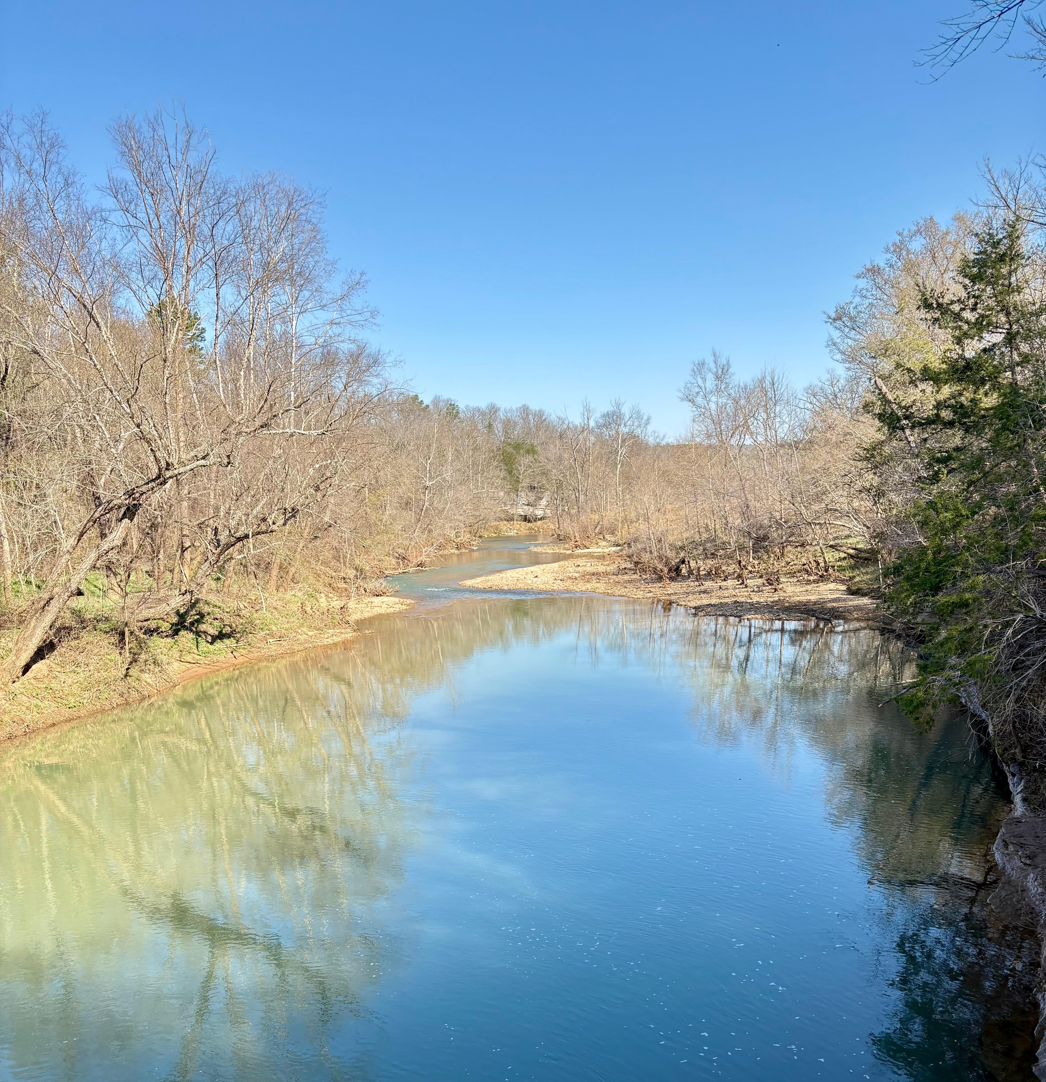 View from bridge entry point that eventually leads bk to house. 