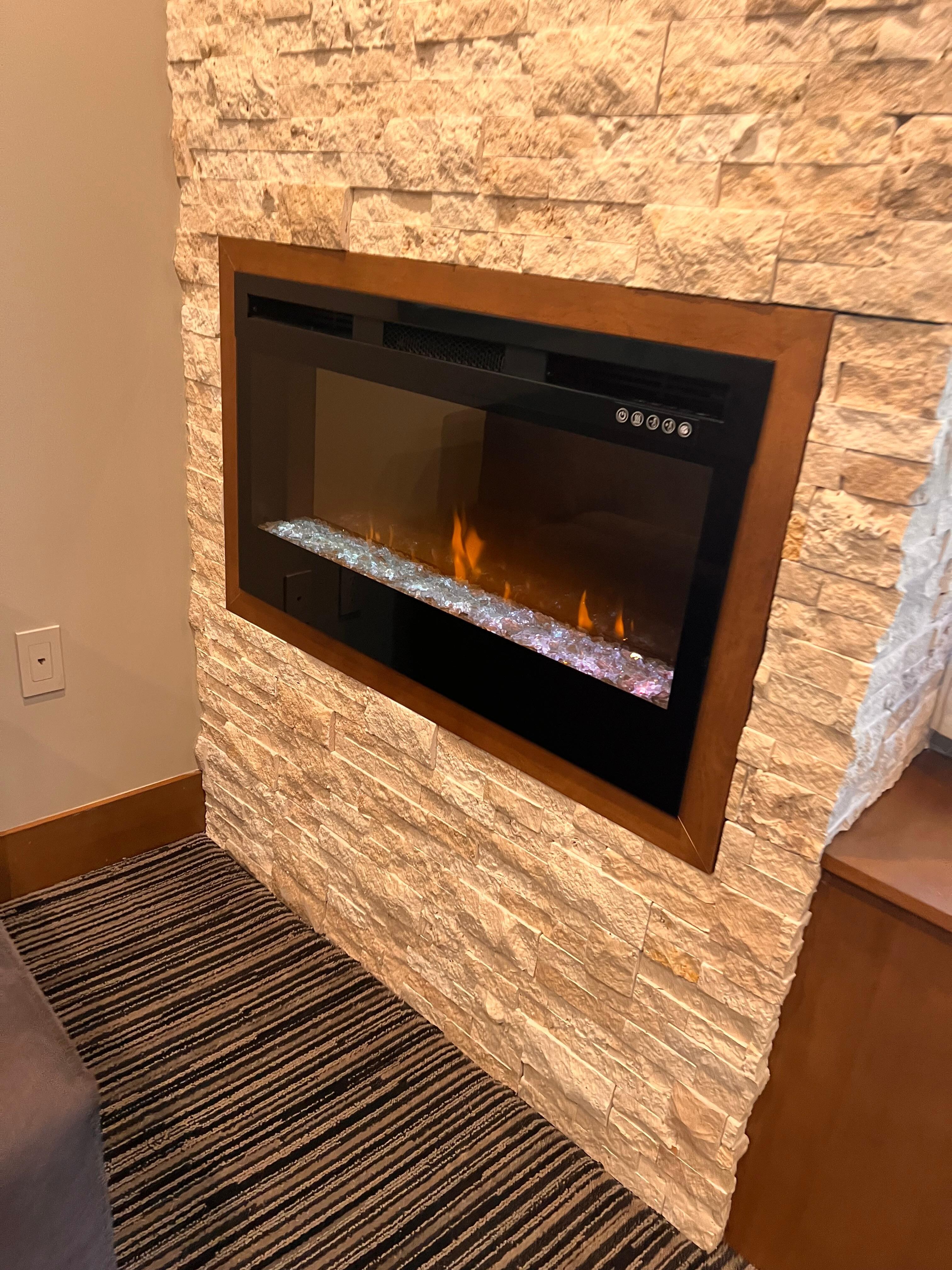 Fireplace in living room