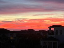 Sunset view from balcony