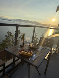 Our dinner enjoyed on the deck. We used the communal bbq.