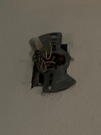 This is where the smoke detector was supposed to be