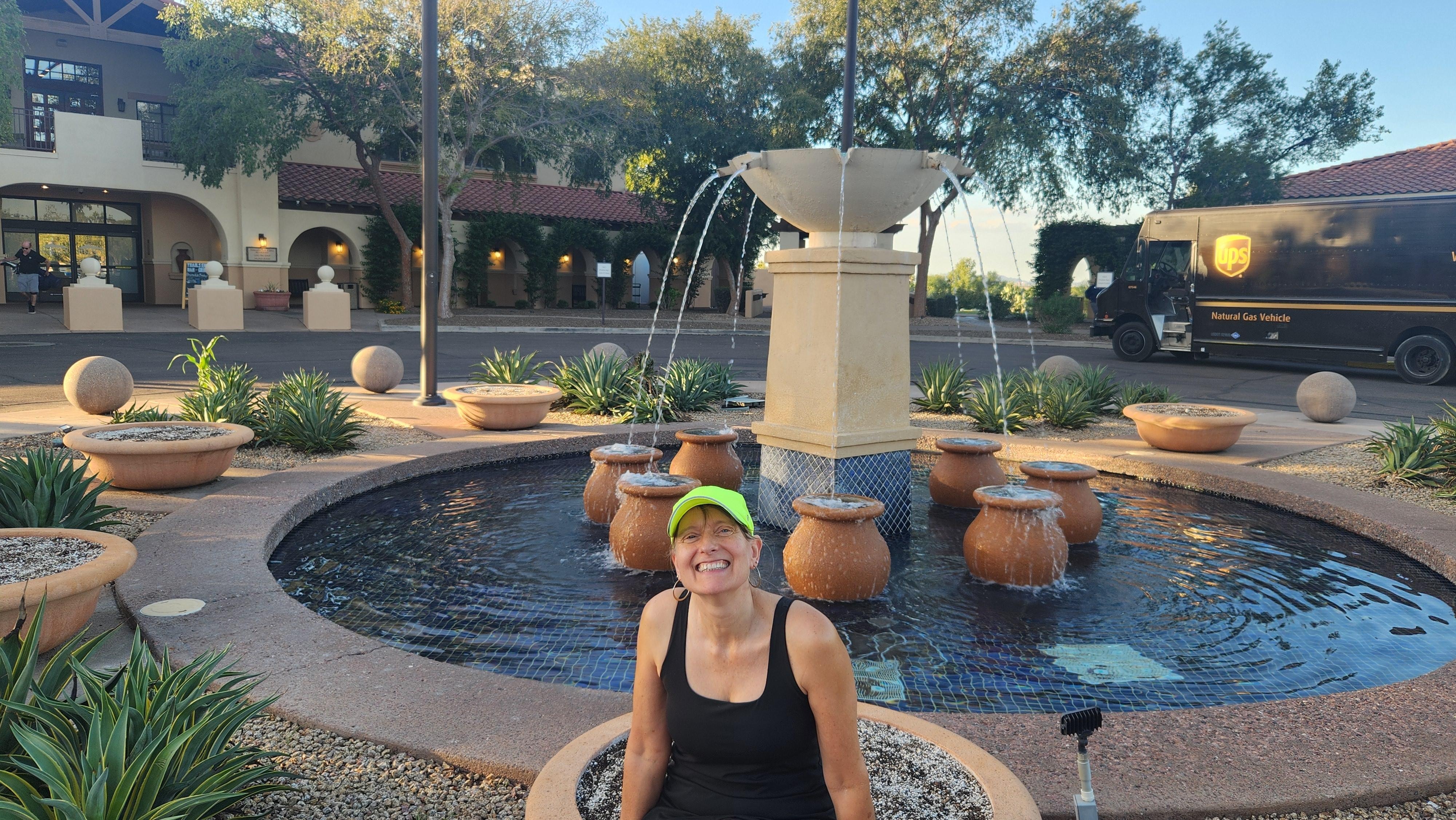 In front of club house