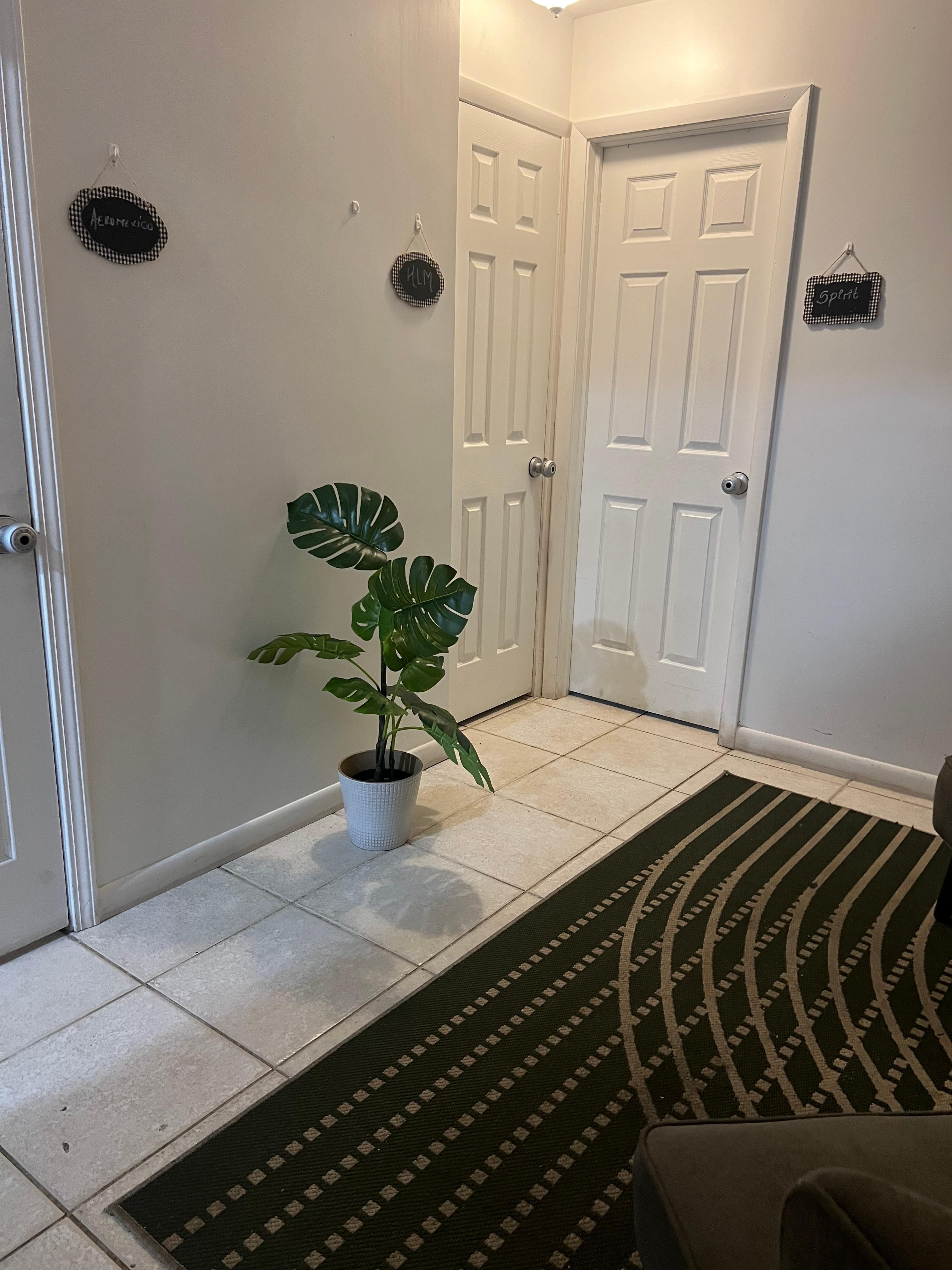 Other bedrooms in last of house.  Too multiple people come in. Walls are all about wood where you can hear everything 