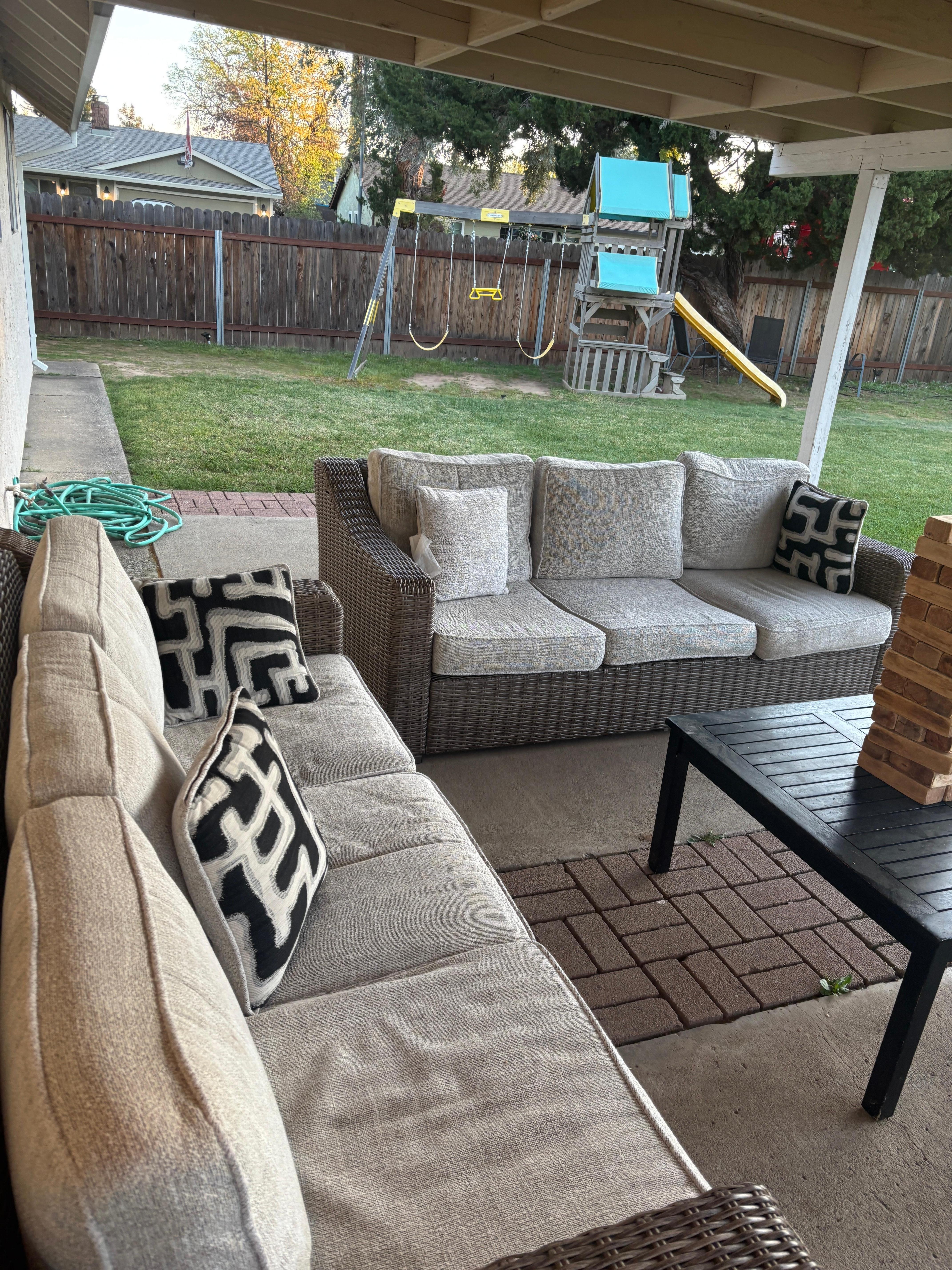 Huge backyard with play area for children 