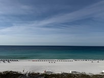 The beach view from condo