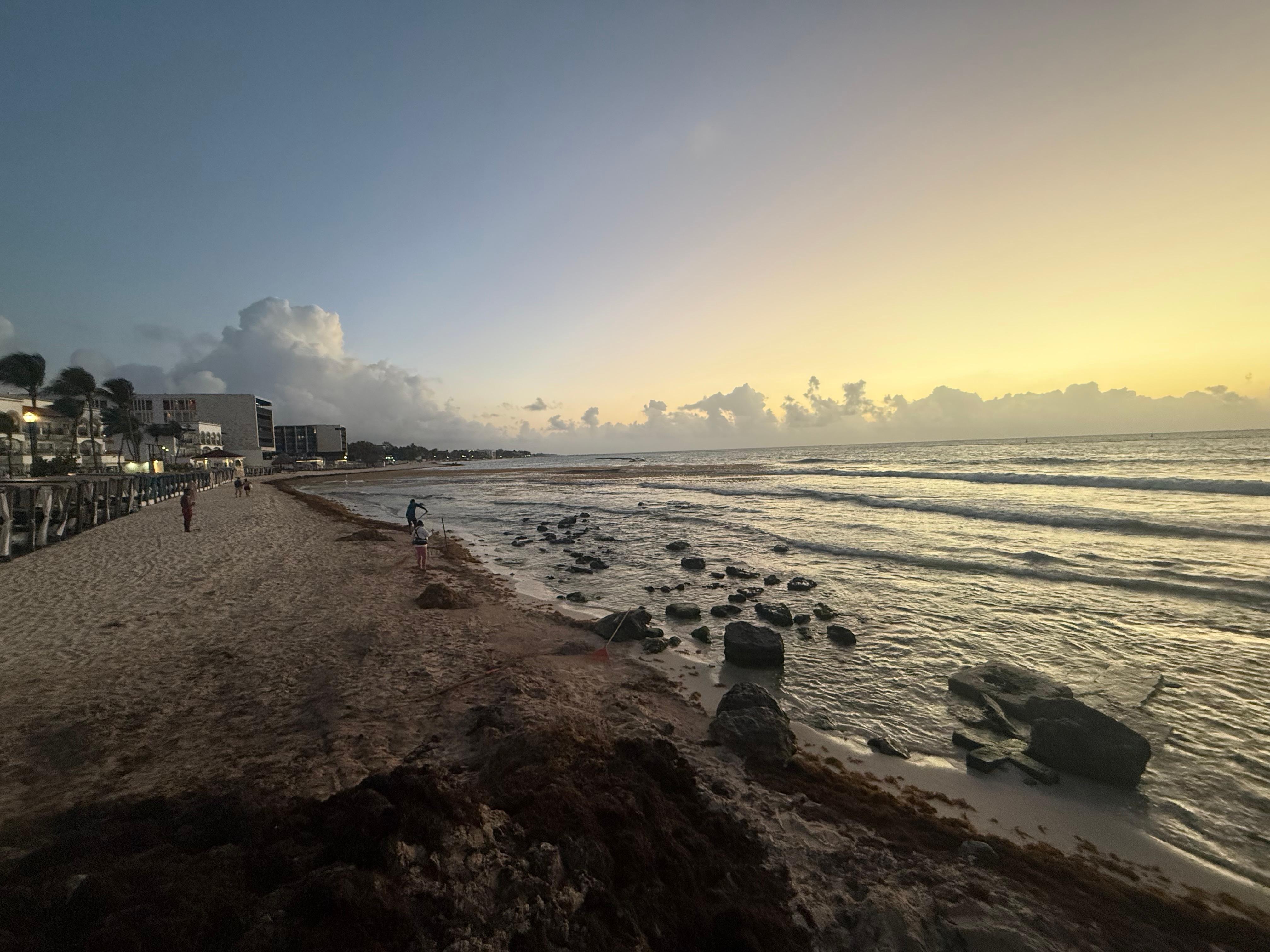 Beach just outside resort