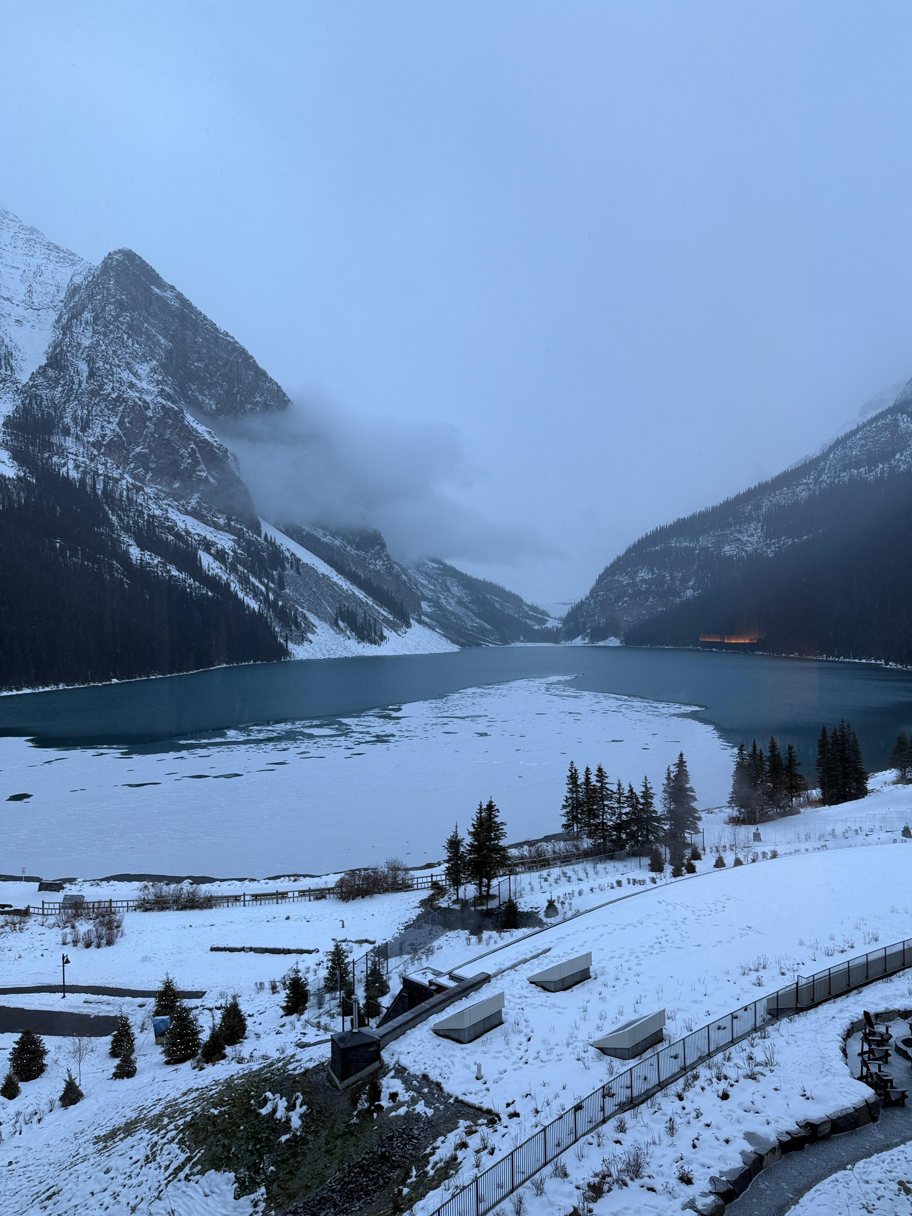 Mountain & lake view from our window