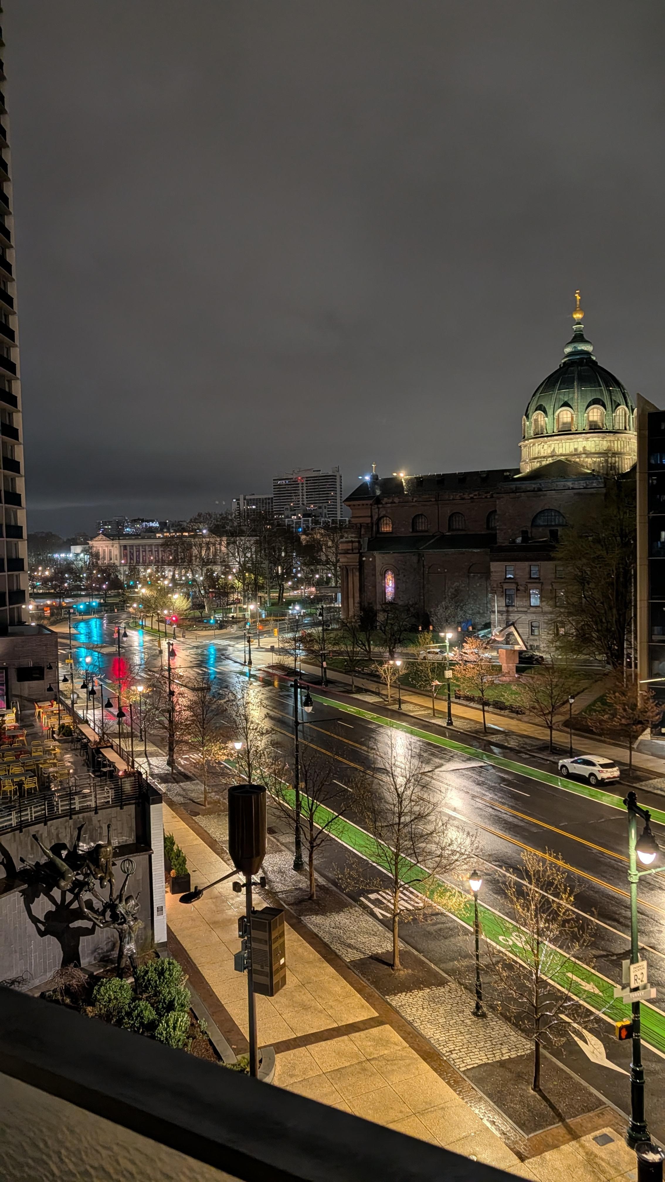 Room 606 view to the left on the balcony