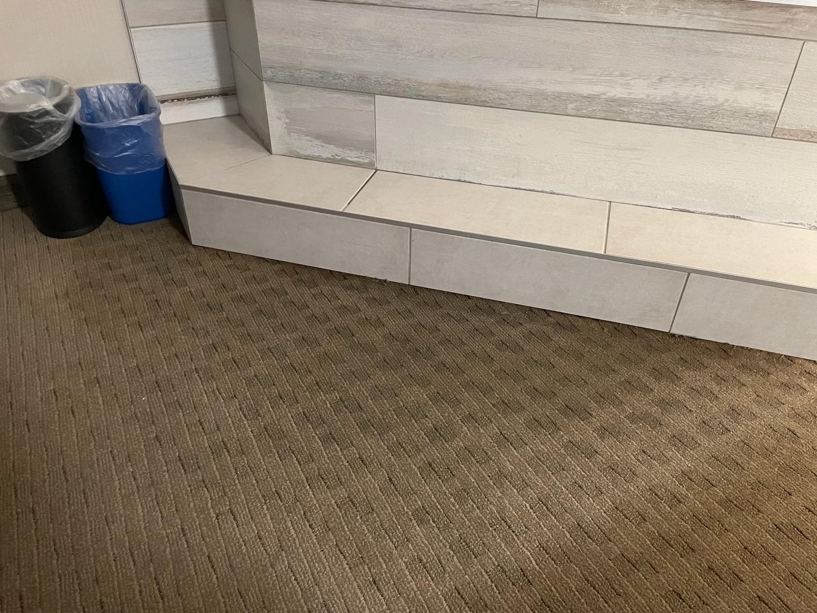 Water went from the trash cans to the bed 