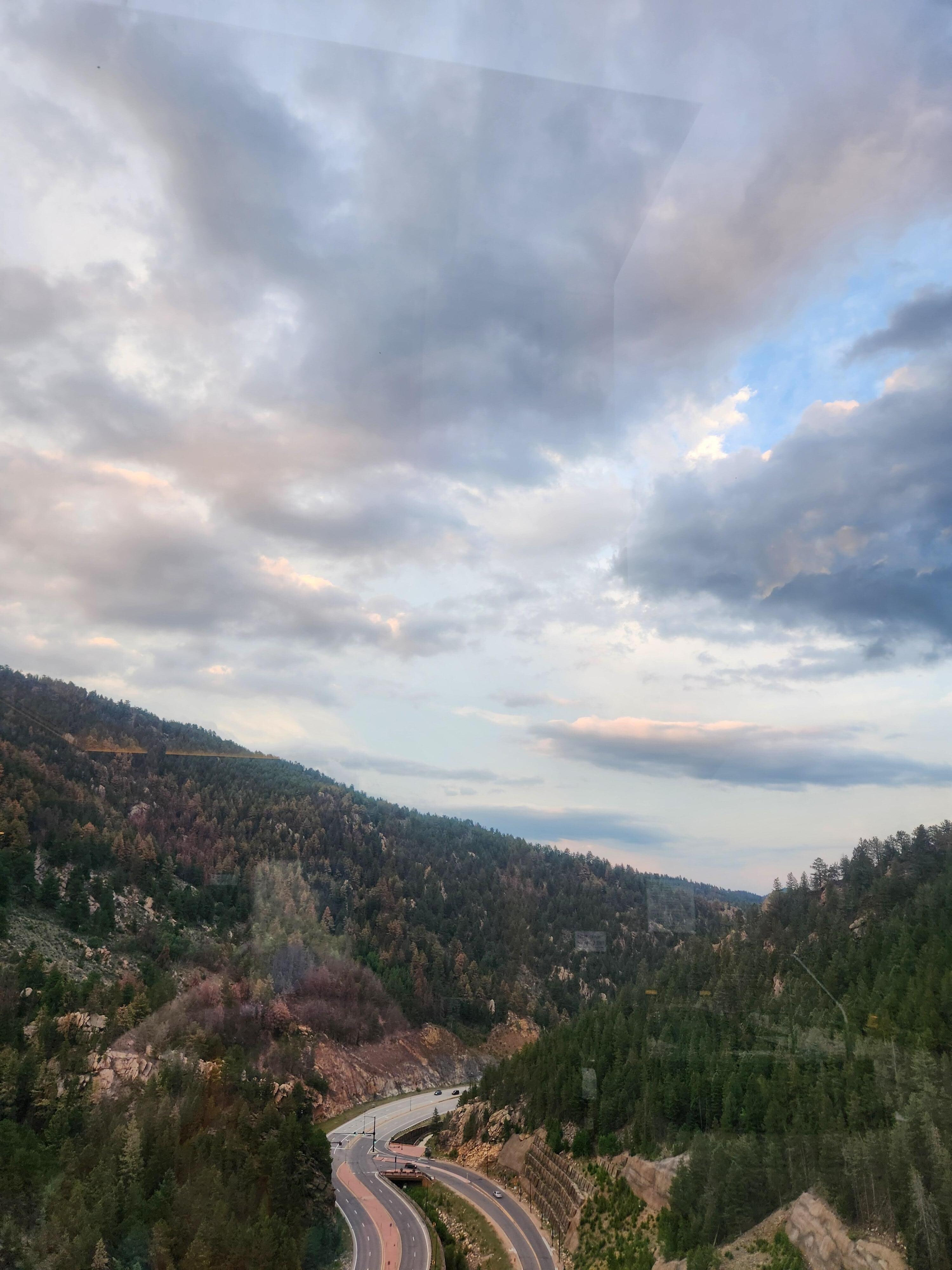 Looking down the canyon from roof top deck