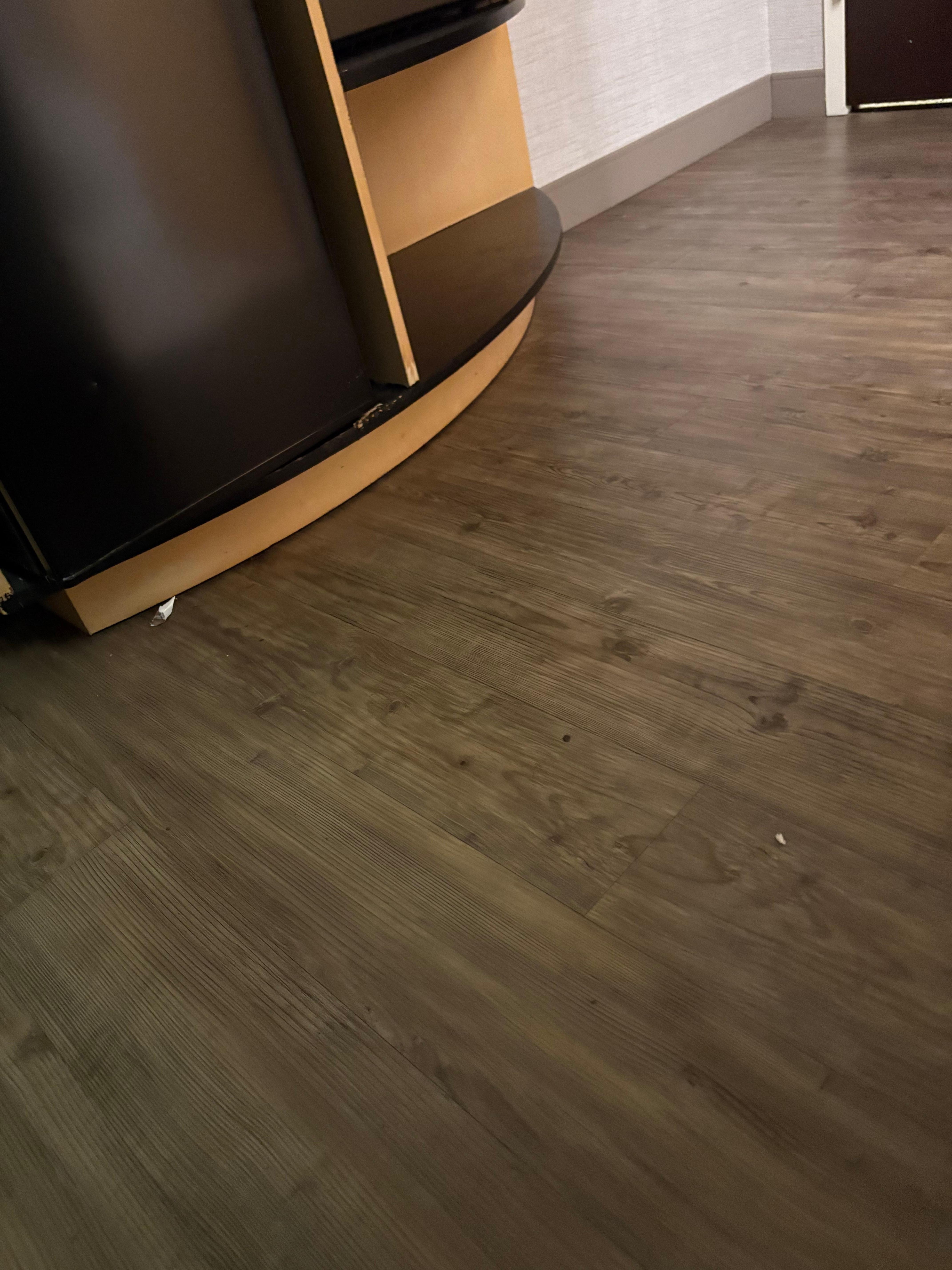 Dirt and garbage on the floor 