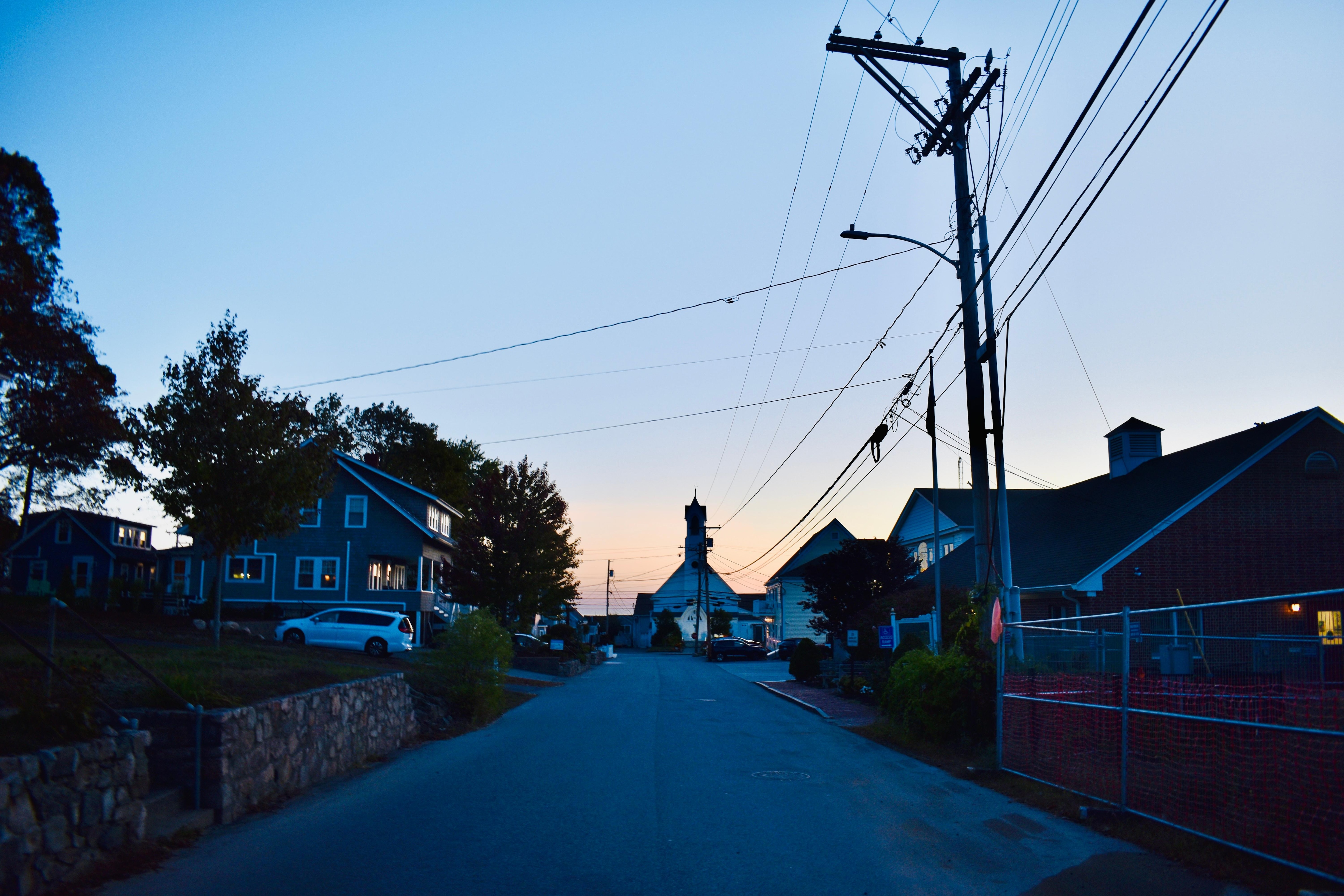 At the end of this street, you will find all the things! This is the view from right in front of the house. 