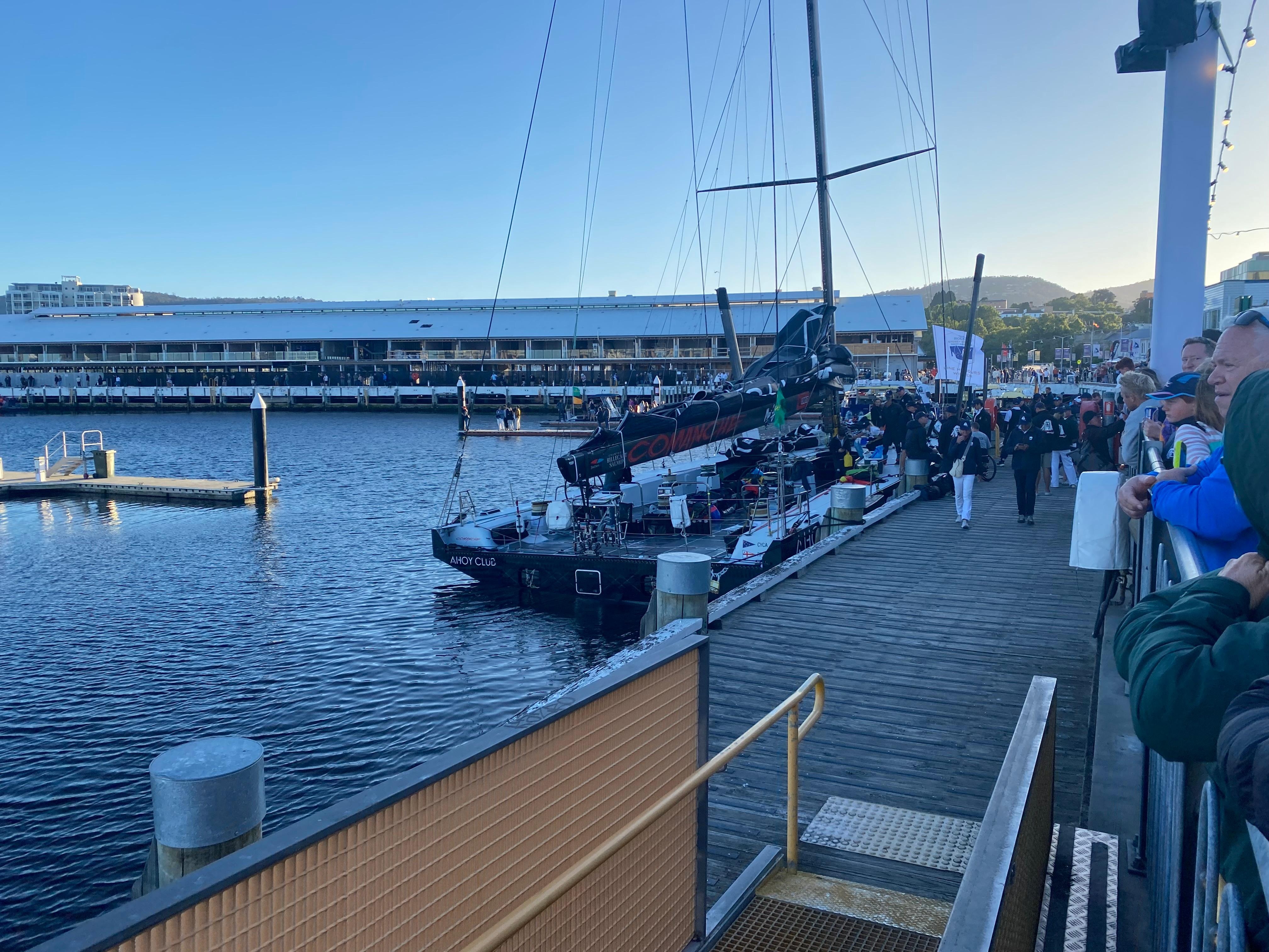 In Hobart evening Sydney to Hobart boats arrived was a great atmosphere 