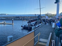 In Hobart evening Sydney to Hobart boats arrived was a great atmosphere