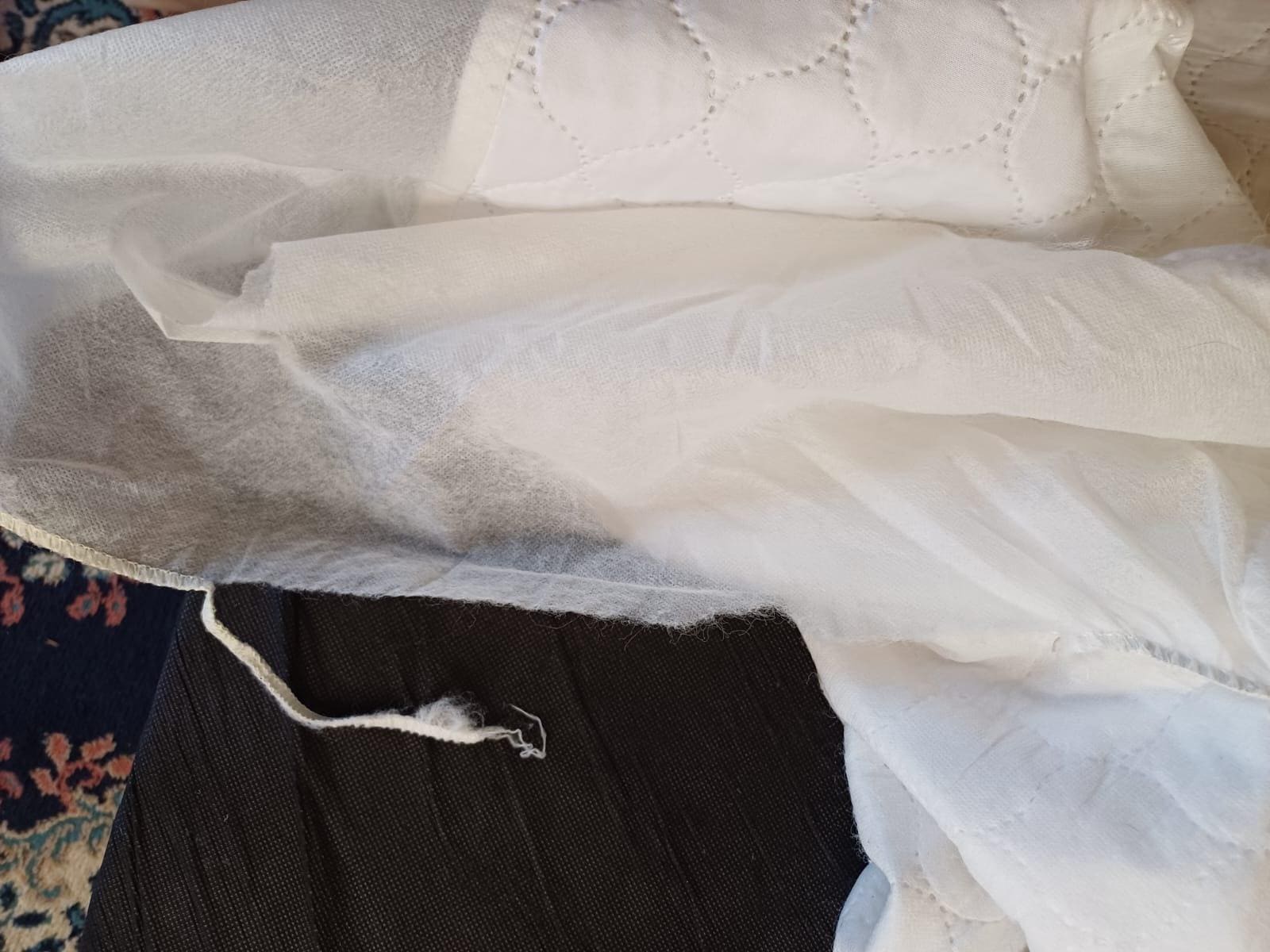 Torn sofa bed mattress