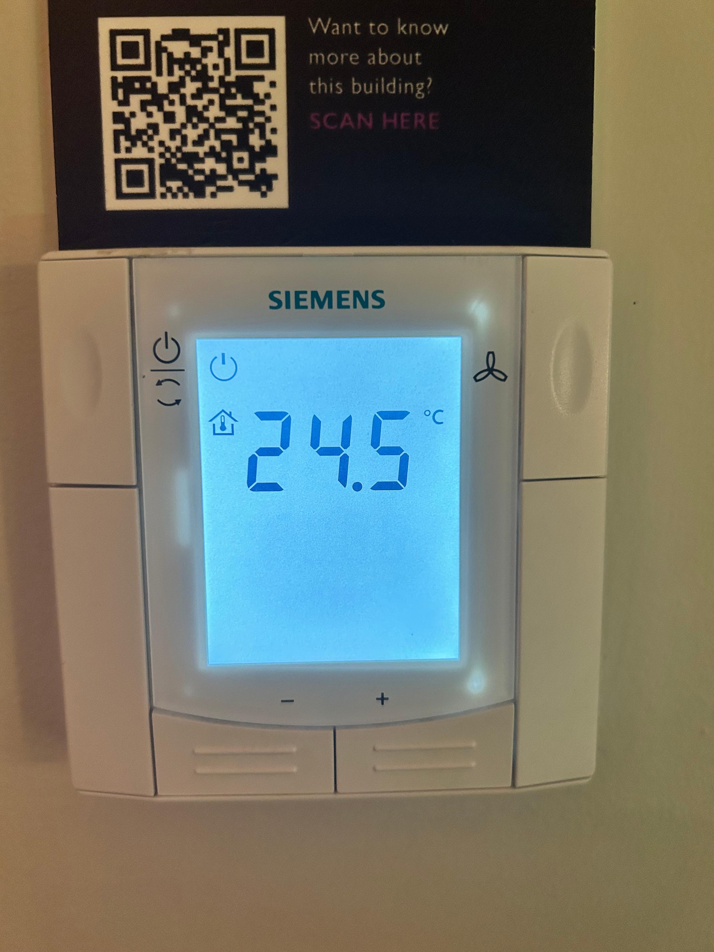 This was the coolest our rooms would go. 