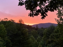 View at sunset from the back porch.