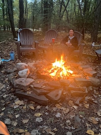 Cozy camp fire