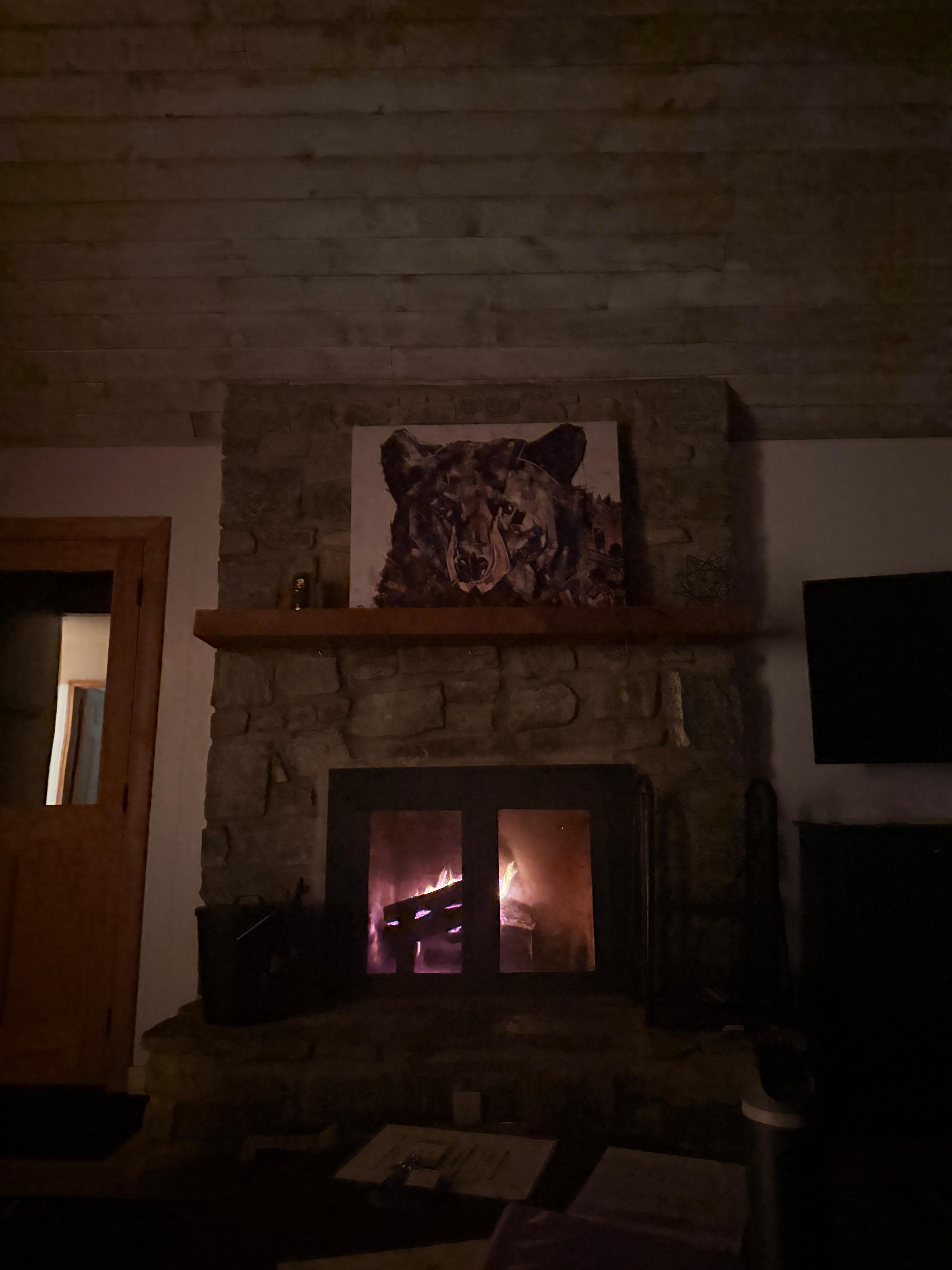 Cozy warm fire