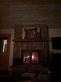 Cozy warm fire