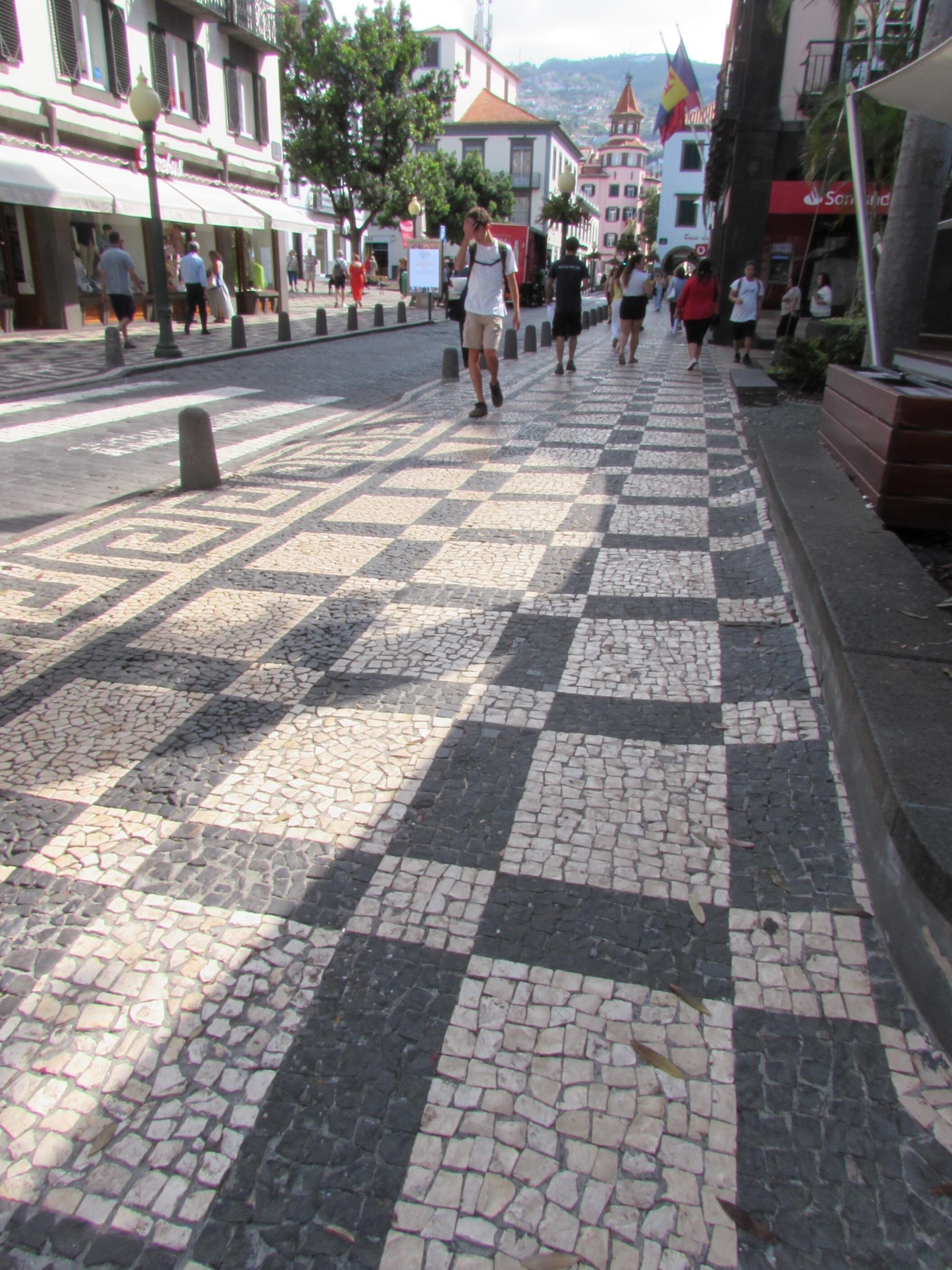 Patterned pavements in Funchal city 