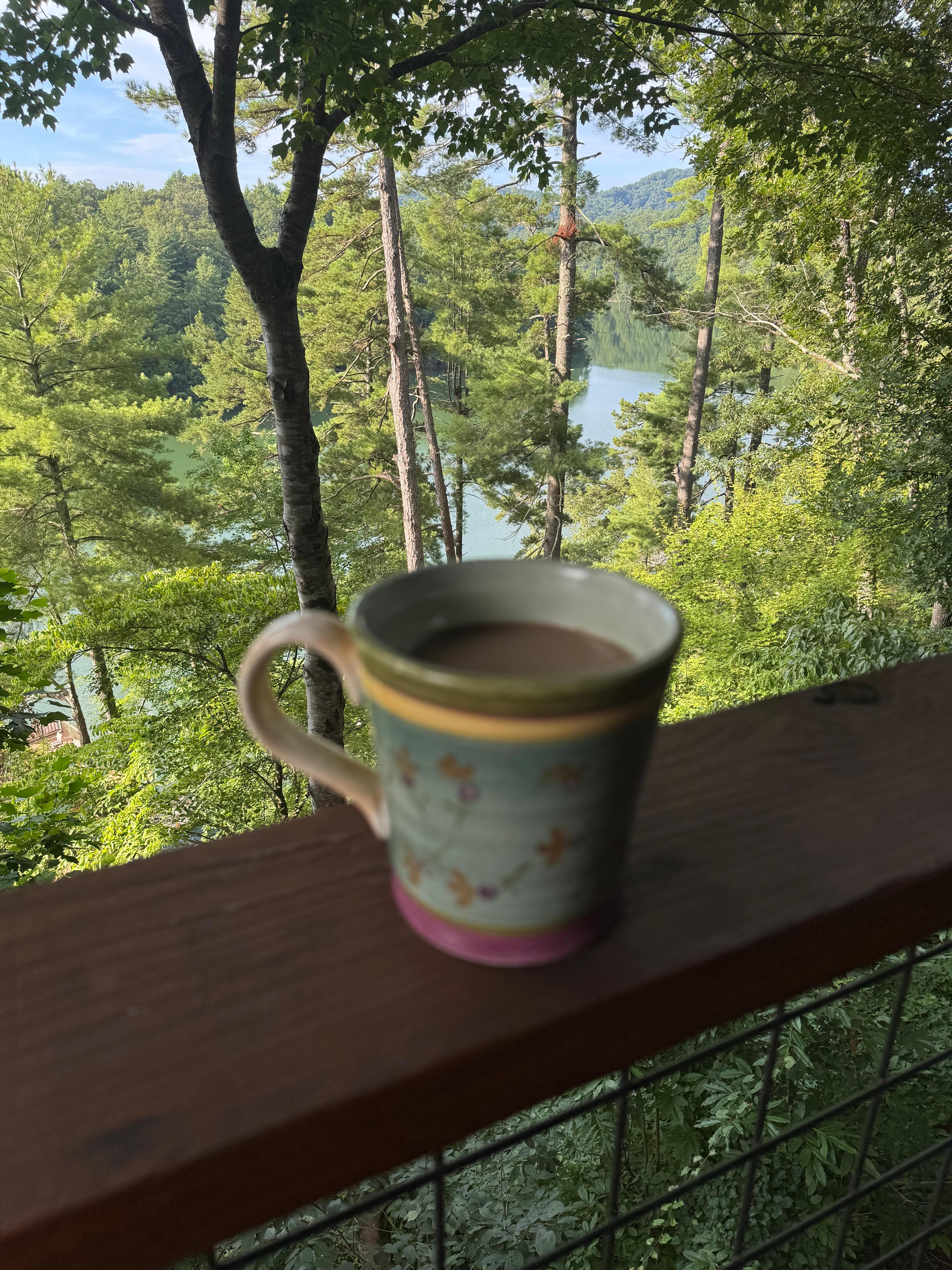 Perfect peaceful mornings overlooking the lake.