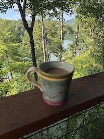 Perfect peaceful mornings overlooking the lake.